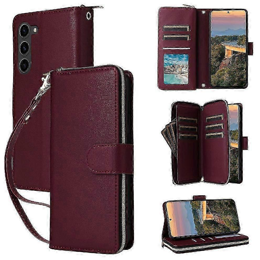 Compatible with Samsung Galaxy S23 Plus Wallet Case Zipper pocket ...