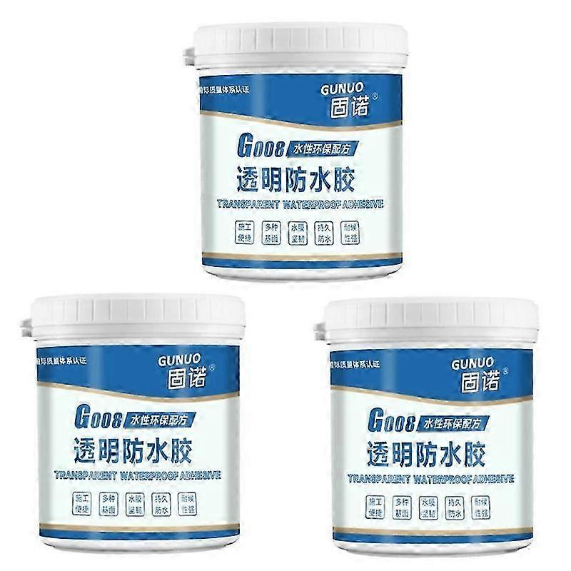 3PCS目に見えない漏れ防止防水接着剤シーラント、ホームルーフ修理コーティング用