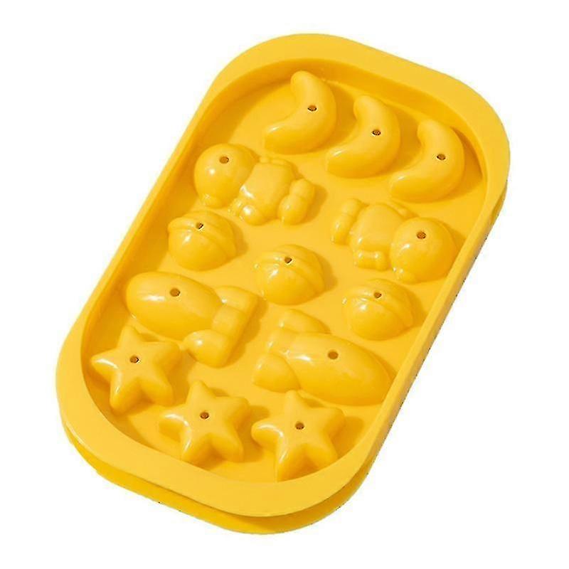 Ice Cube Tray Reusable Multi-purpose Stackable Dustproof Food Grade Non-stick Cute Cartoon Ice Block Maker Mold With Cover For Home Qinhai