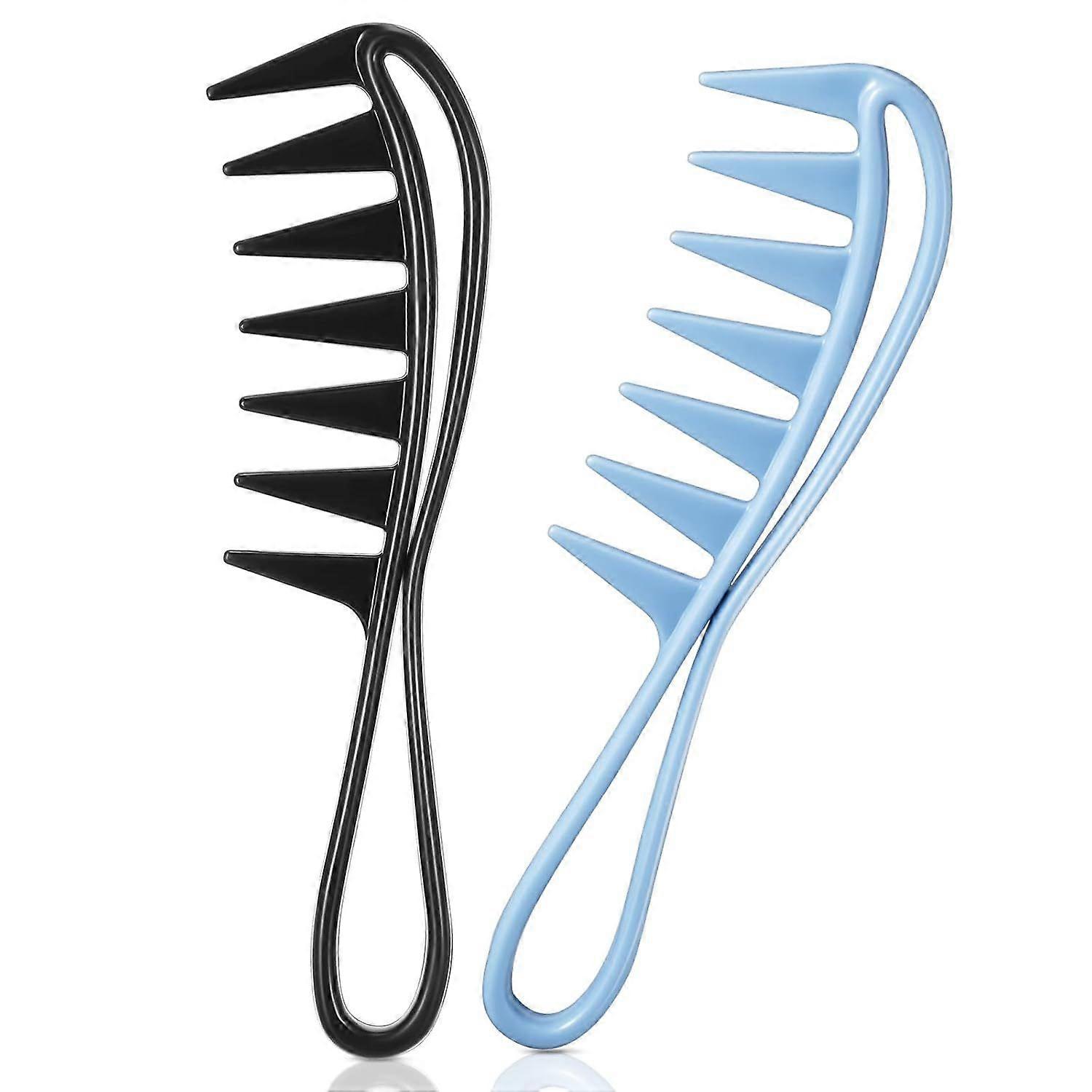 2 Wide Tooth Combs Salon Large Combs Curling Comb Wide Tooth Comb with Handle