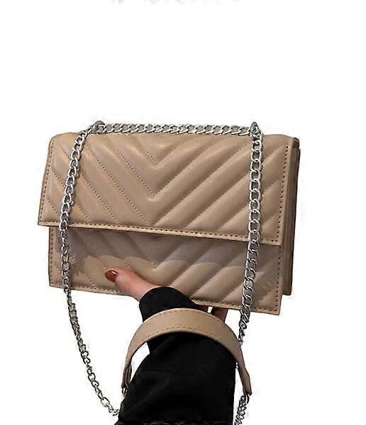 Ladies' shoulder bag, beige, soft and durable