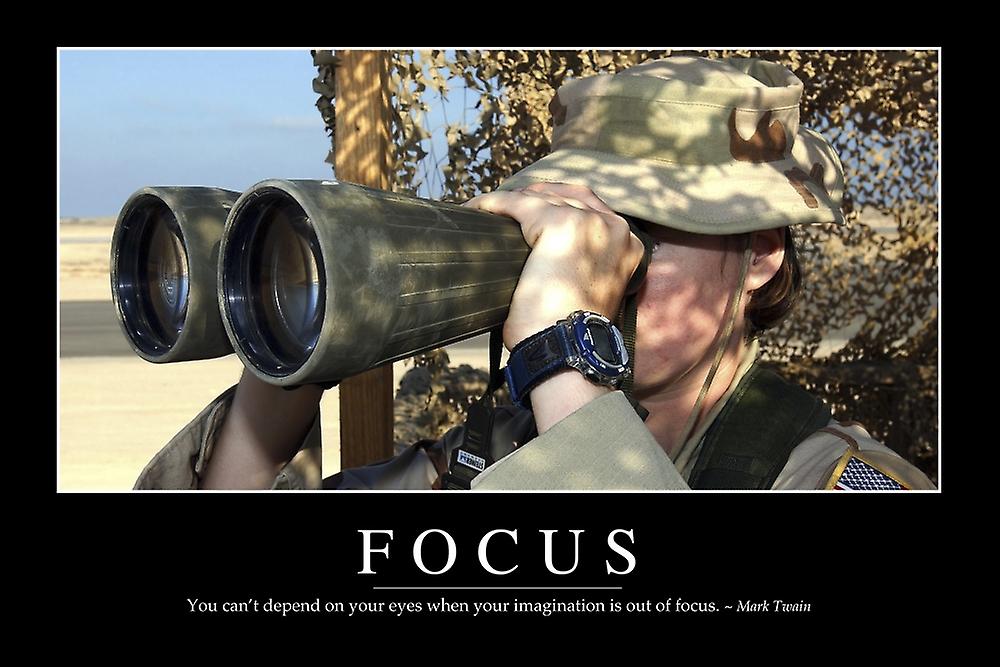 Focus Inspirational Quote and Motivational Poster Poster Fruugo UK