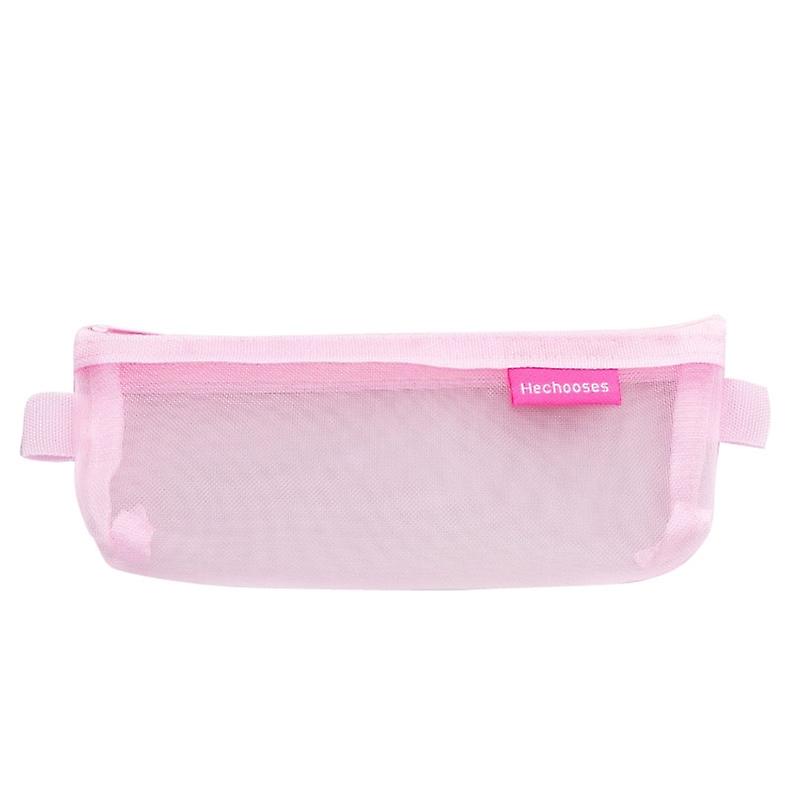 Hechooses D033 Mesh Pen Bag, Style: Triangle (Pink)