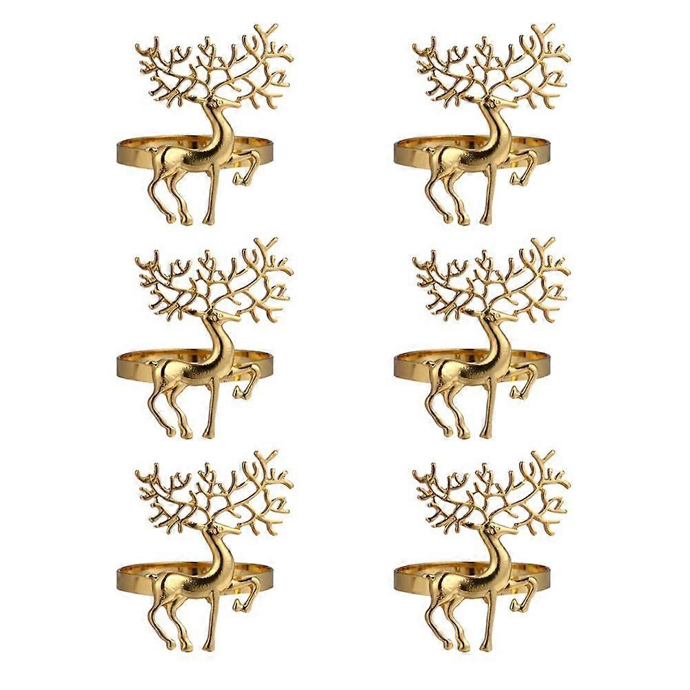 Gold Napkin Ring Durable Delicate Deer Napkin Ring Holder for Restaurant Christmas Party Dinner