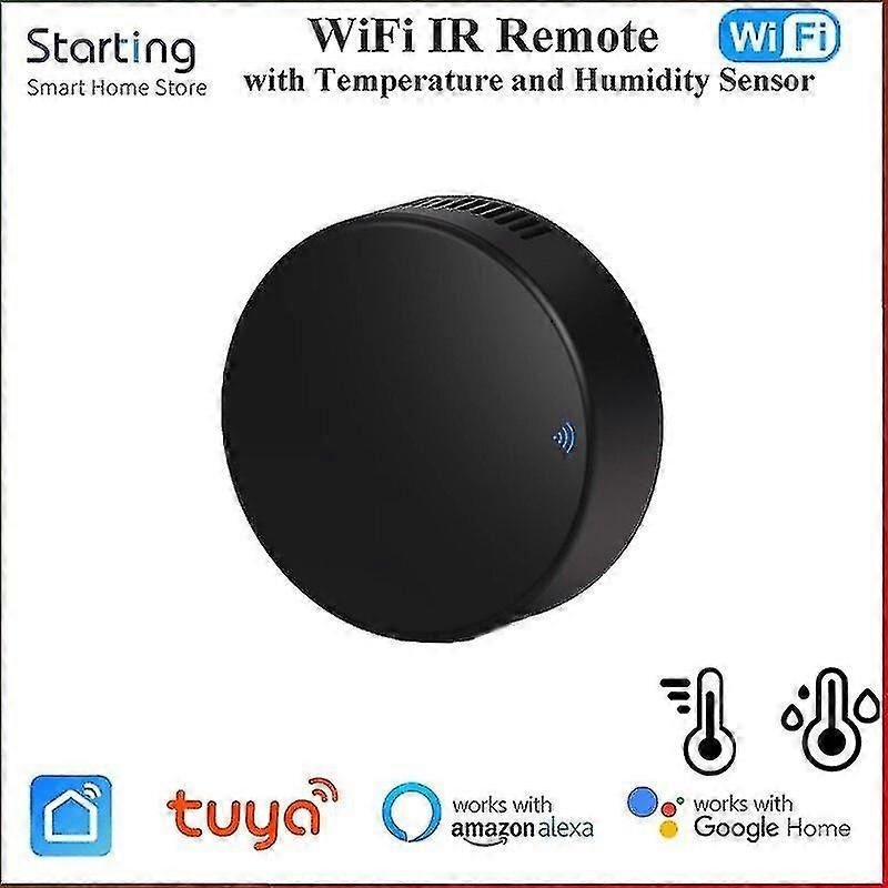 Tuya Wifi smart infrared remote control with temperature and humidity sensor