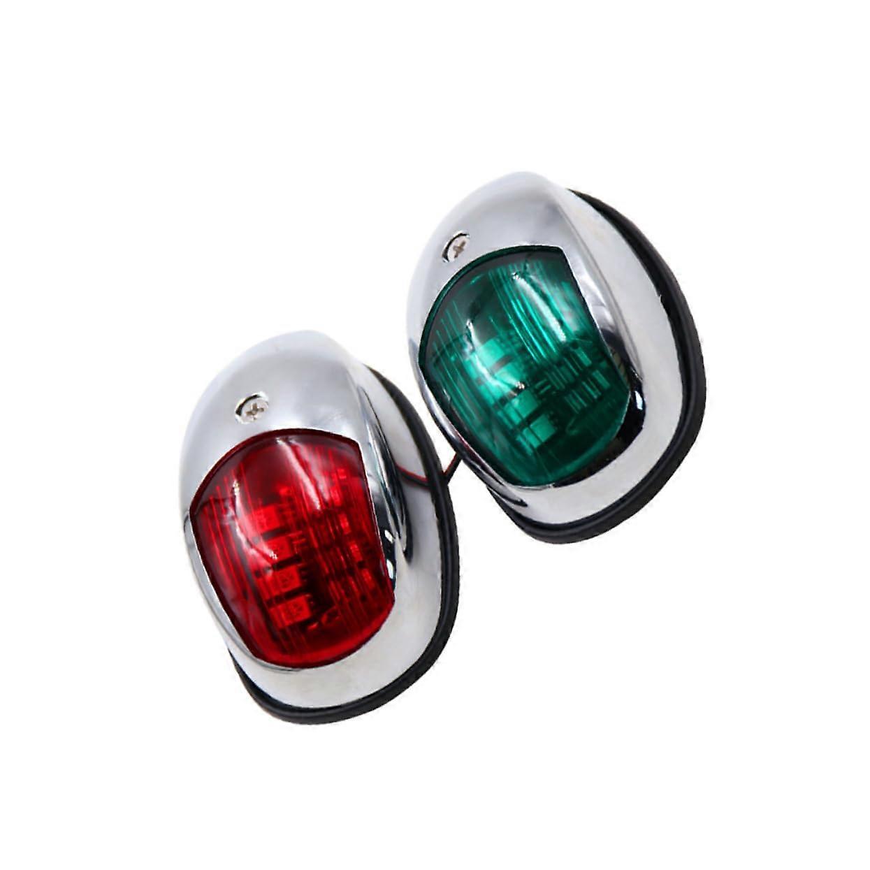LED Navigation Light 2-Pack Red and Green Side Lamp For Yacht RV Fishing Boat