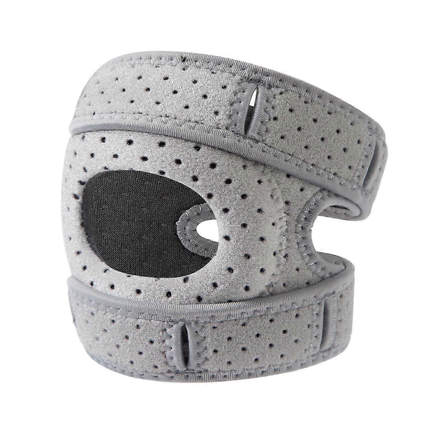Kinetix Knee Support Pad Flexible Comfortable Antislip Clip for Fitness Running and Sports Training Grey Size L