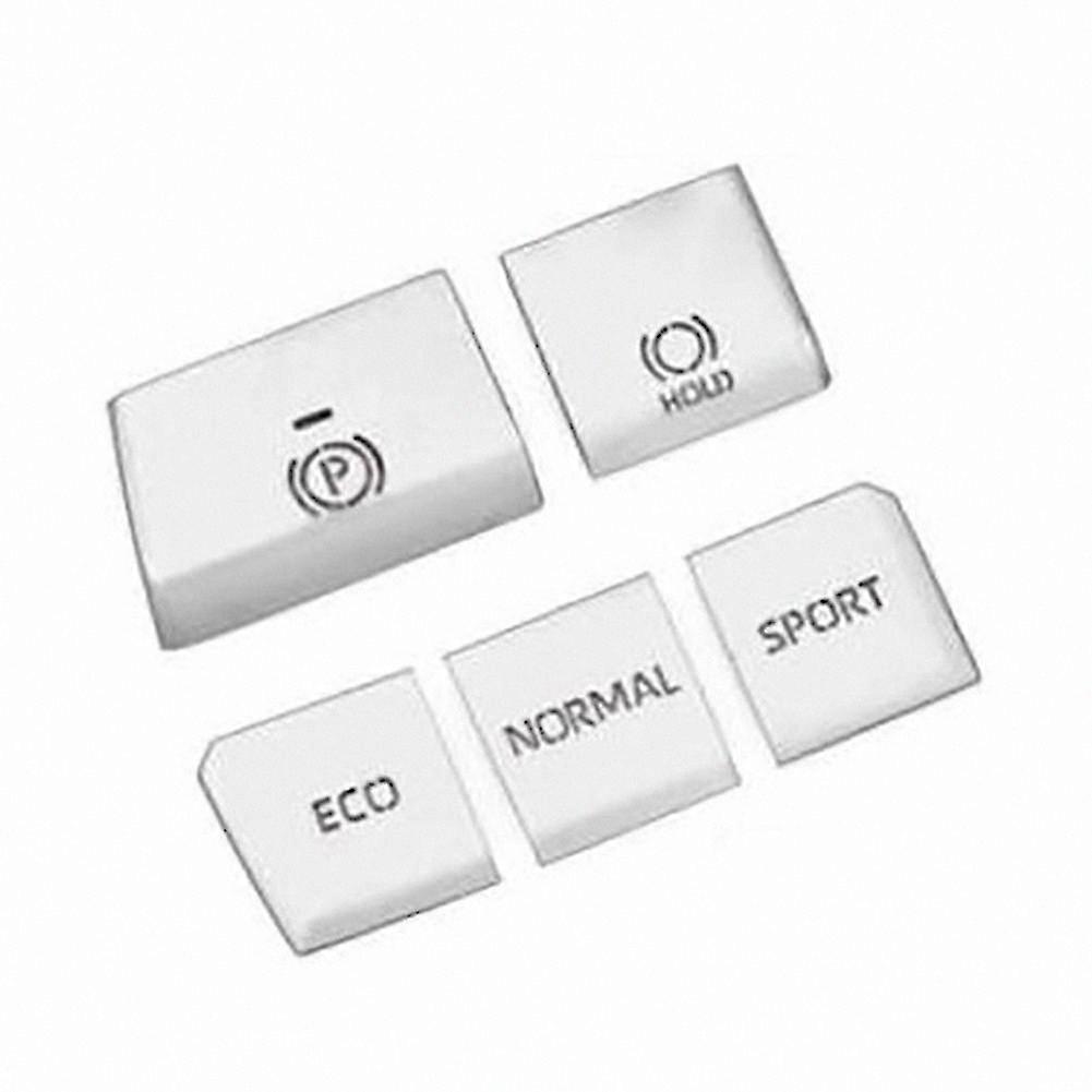 5-Pack Silver Control Gear Multimedia Button Cover Stickers for 2019-2021 Models