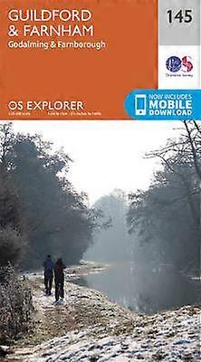 Guildford & Farnham Map | Godalming & Farnborough | Ordnance Survey | OS Explorer Map 145 | England | Walks | Hiking | Maps | Adventure