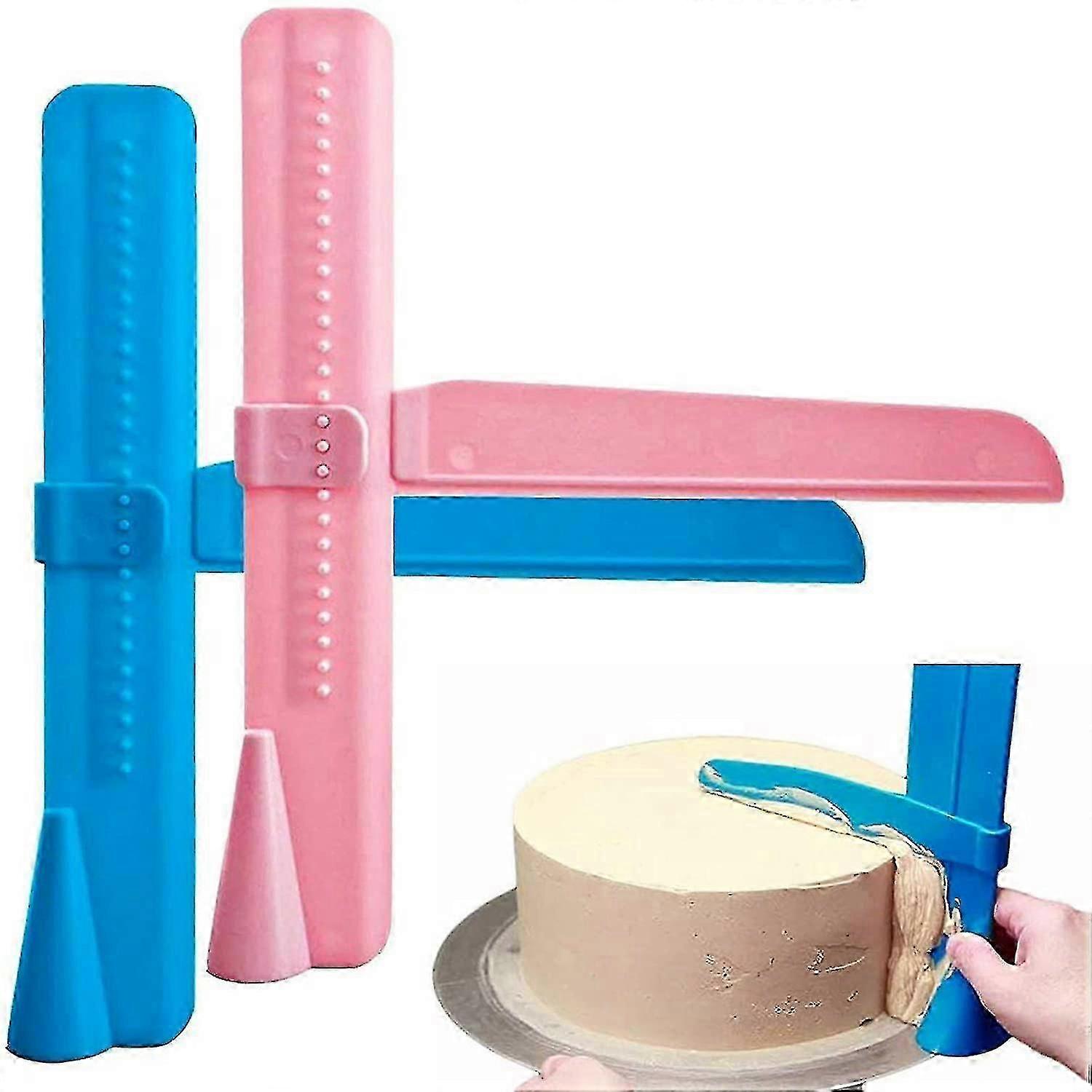 Cake Smoother, Adjustable Cake Spatulas Cake Scraper Fondant Smoothing Tool Cake Decorating Smoother Polisher (pack Of 2)