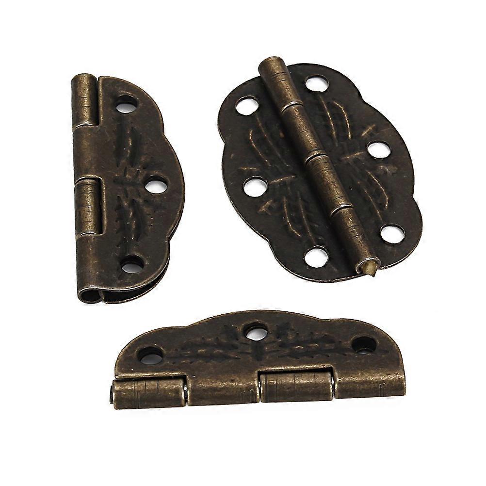Box Butt Hinges Bronze Mini Iron Hinges for Drawer Use 20Pcs Set
