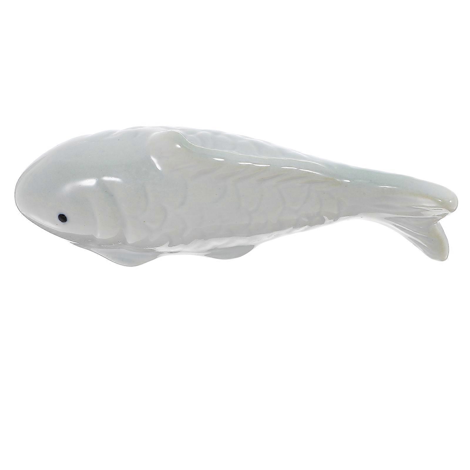 Fish Tank Decor Ceramic Floating Fish Statue 2Pcs Set