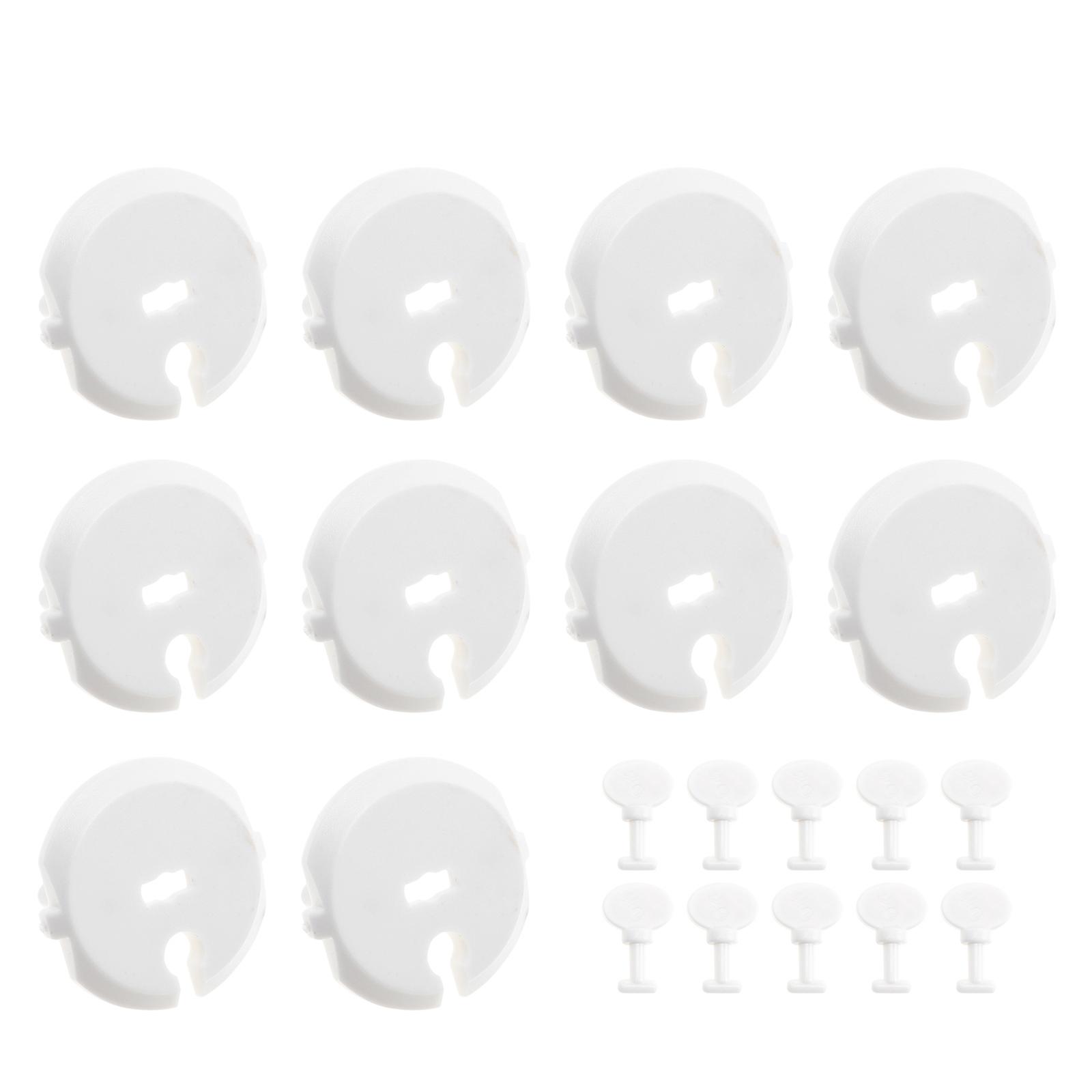 Electric Plug Covers Child Outlet Socket Protection for 20Pcs White ABS