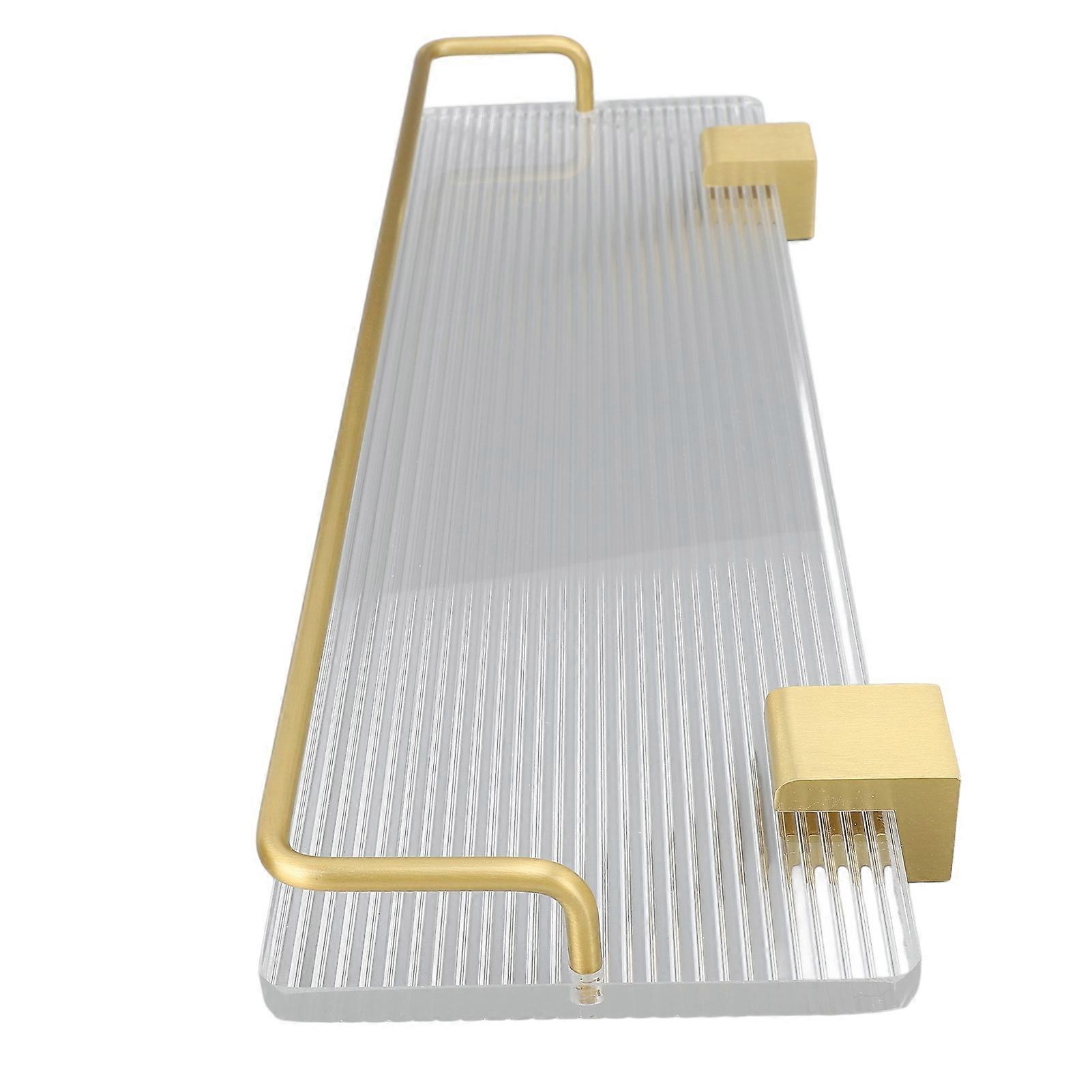 Rust Proof Acrylic Bathroom Wall Rack 40cm Floating Shelf