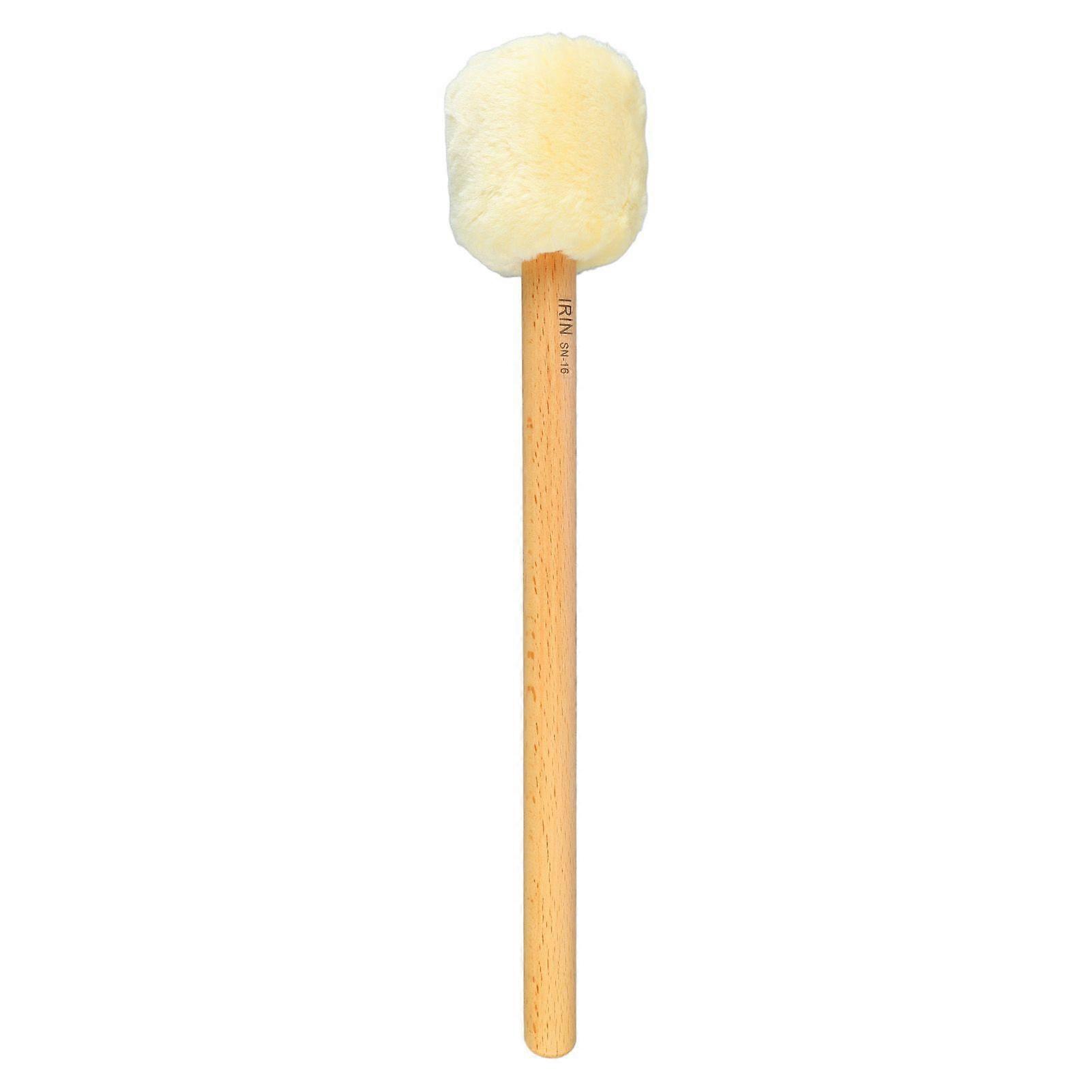 Drum Mallet Soft Felt Head Drumstick with Long Handle for Xylophone Timpani Beater Beige