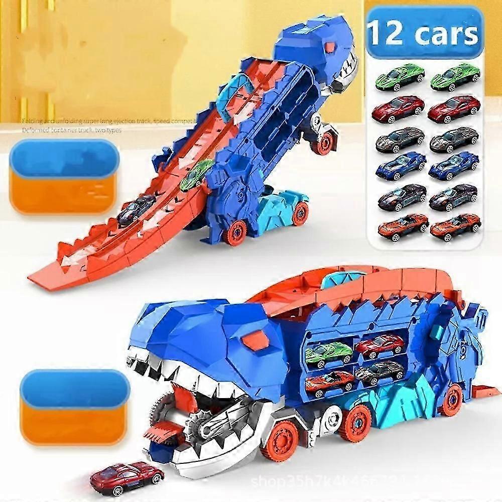 Dinosaur Transport with Metal Cars, City Dinosaur Ultimate Hauler Track Toy