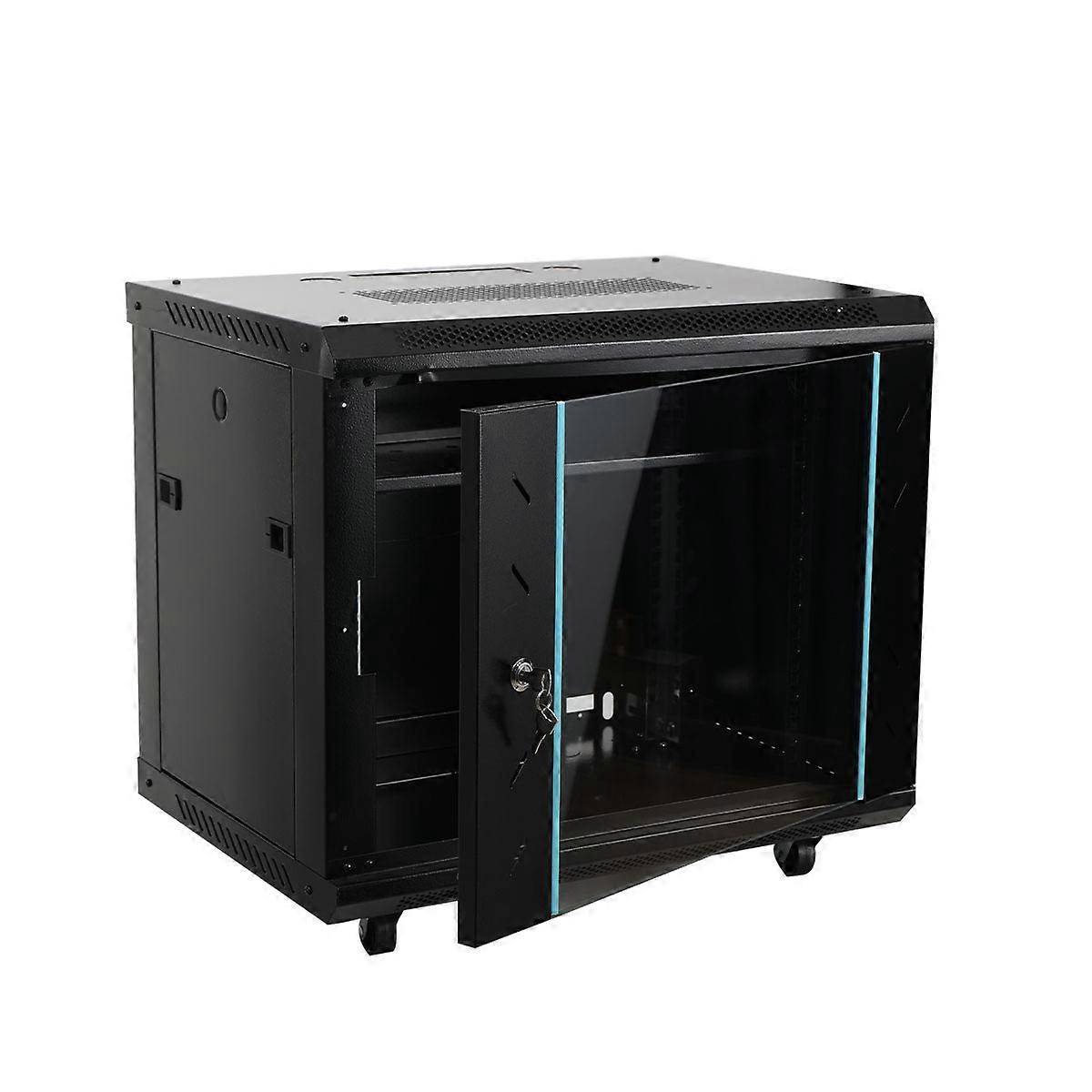 9U Wall Mount Network Server Cabinet Server Rack Cabinet Enclosure 132 lbs Max