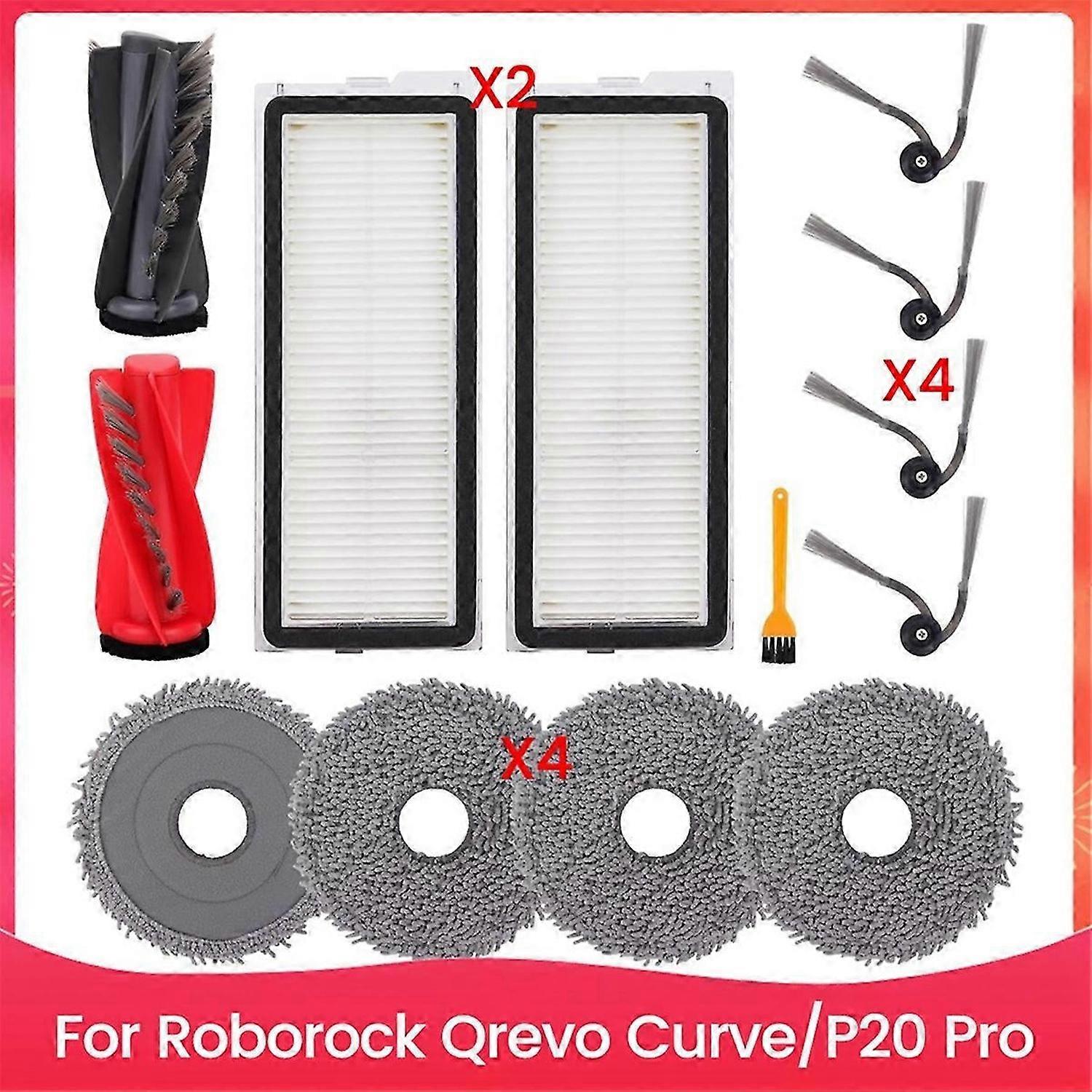 Replacement Parts for Roborock Qrevo Curve/P20 Pro Robot Vacuum Parts