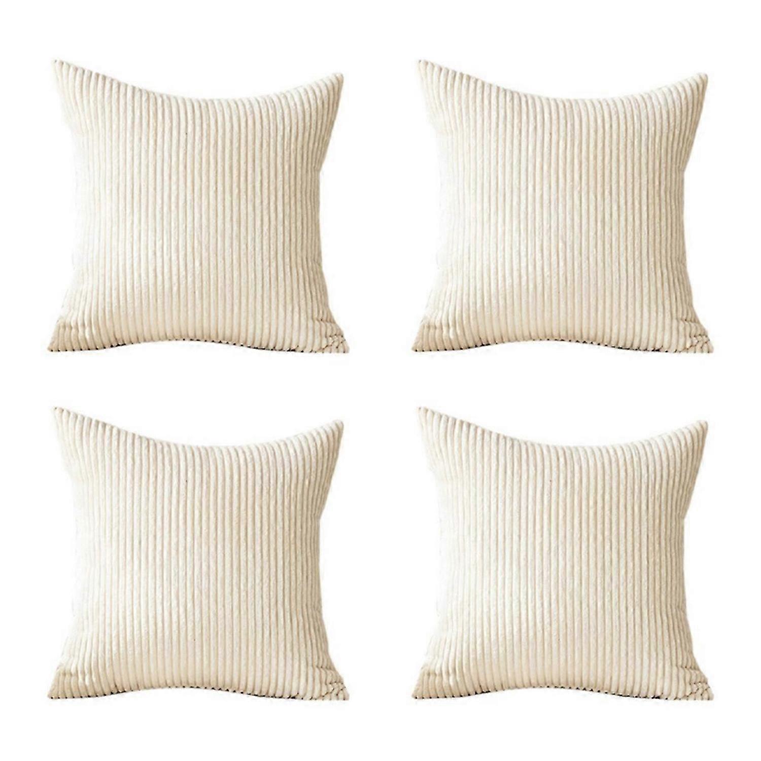 Set of 4 Velvet Pillow Case, Pillow Insert Not Included(45 X 45 cm) A