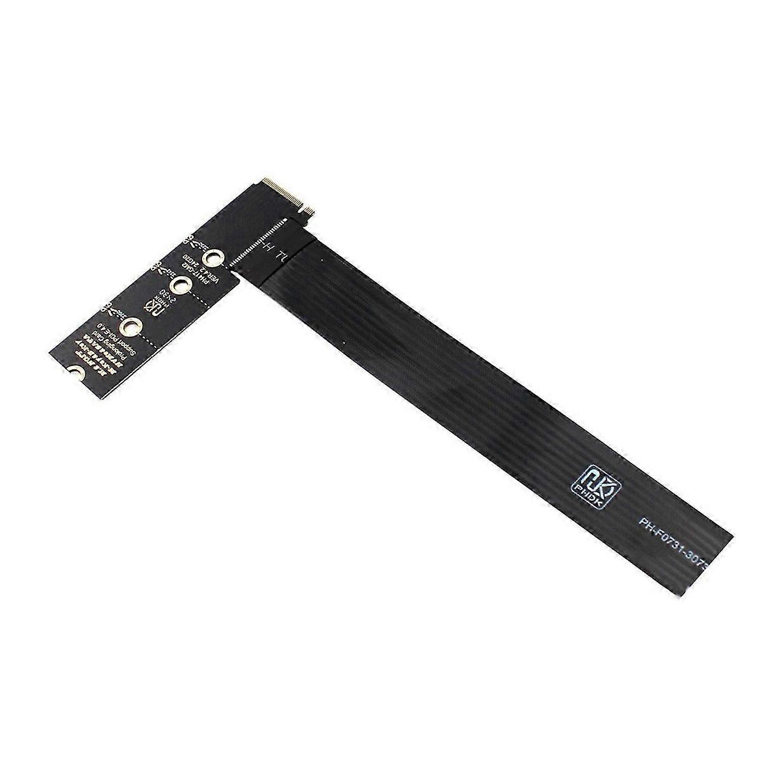 M.2 NVMe SSD Extension Cable PCIe 4.0 X4 M-Key High-Speed Data fer Flexible Extender for M.2 NG