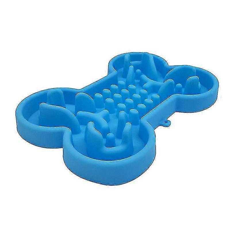 Pet Slow Food Feeder, Silicone En forme d’os Cat Dog Bowl Non-slip Bowl Pet (vert)