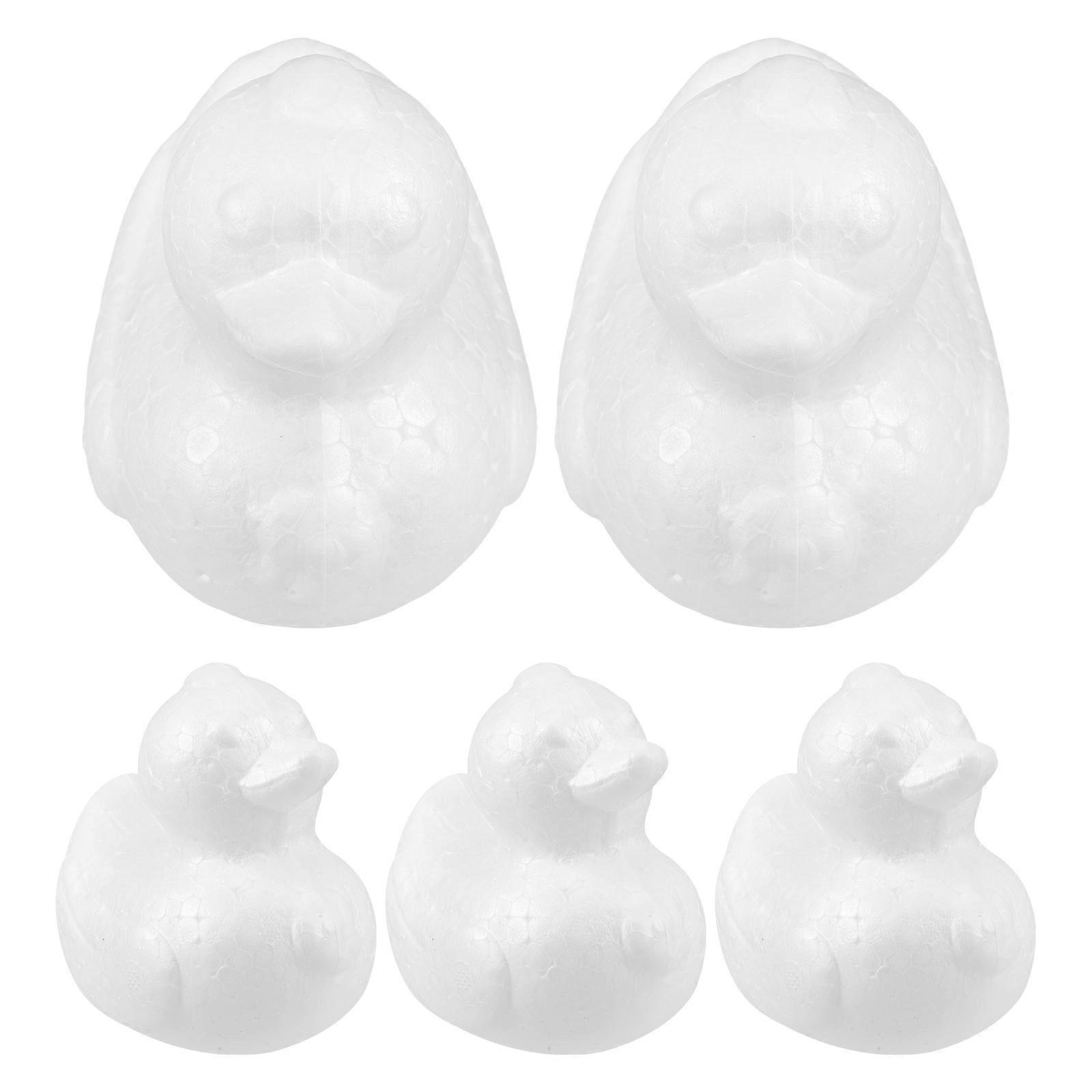 20Pcs White Foam Duck Moulds for DIY Bath Toys and Easter Decorations
