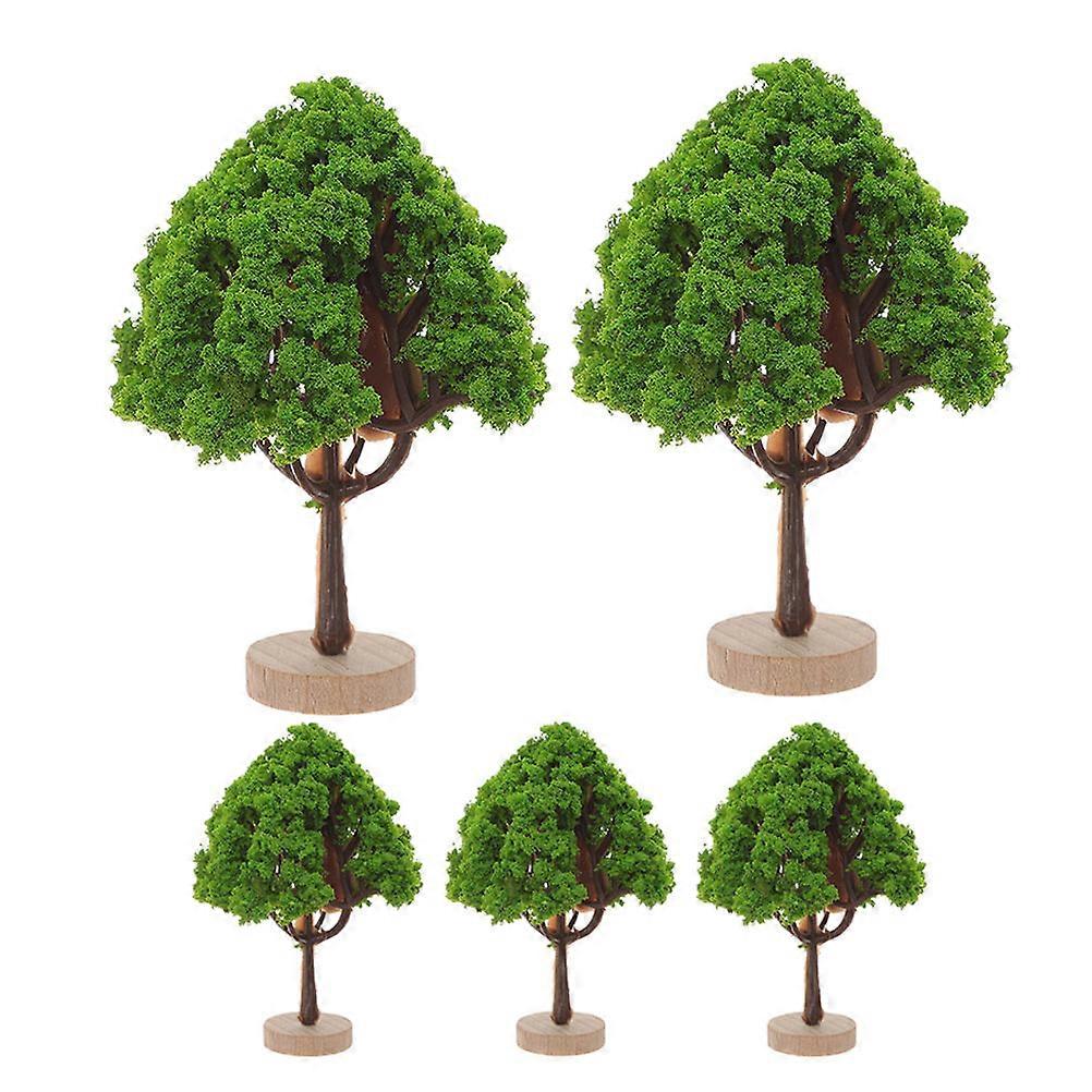 Plastic Miniature Street Trees for Micro Landscape Decoration 15Pcs