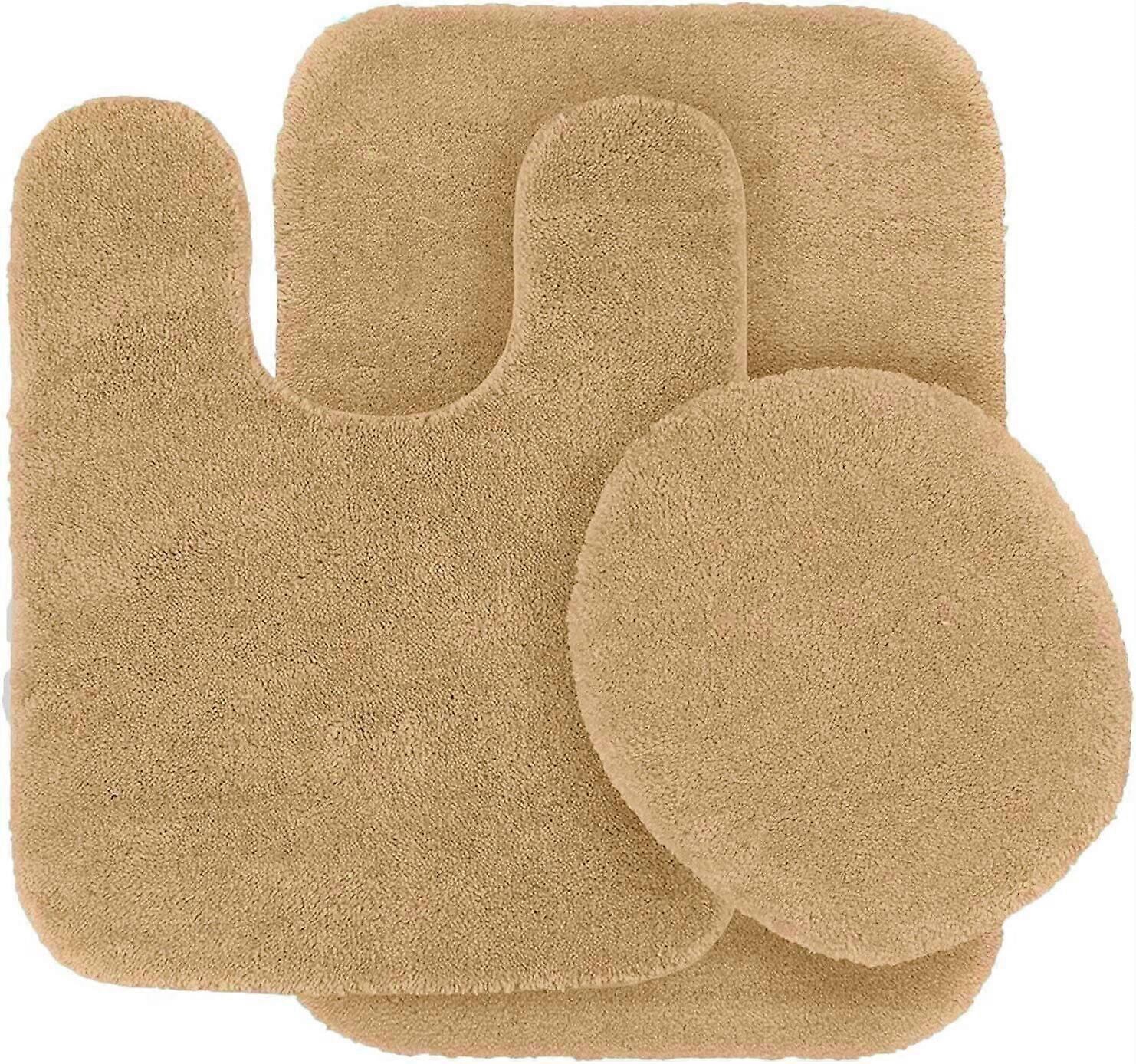 SAMIMPORT-2011 Bath Rugs Ultra Plush Soft Polyester, 19" x 30", Anti-Slip Rubber Backing (3 Count)