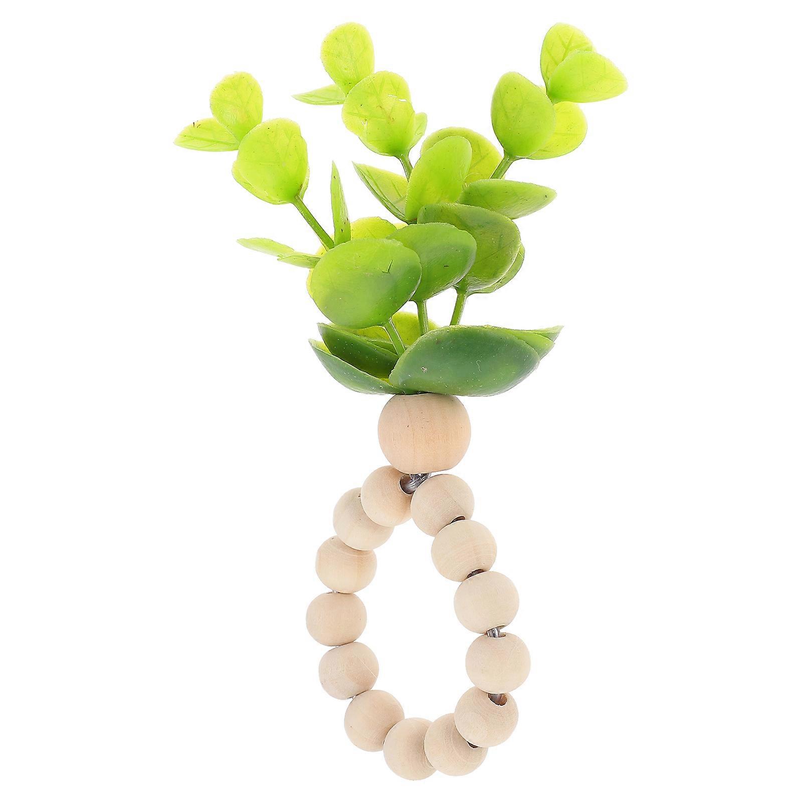 Reusable Napkin Ring Wood Leaf Design for 2Pcs Dinner Party Table