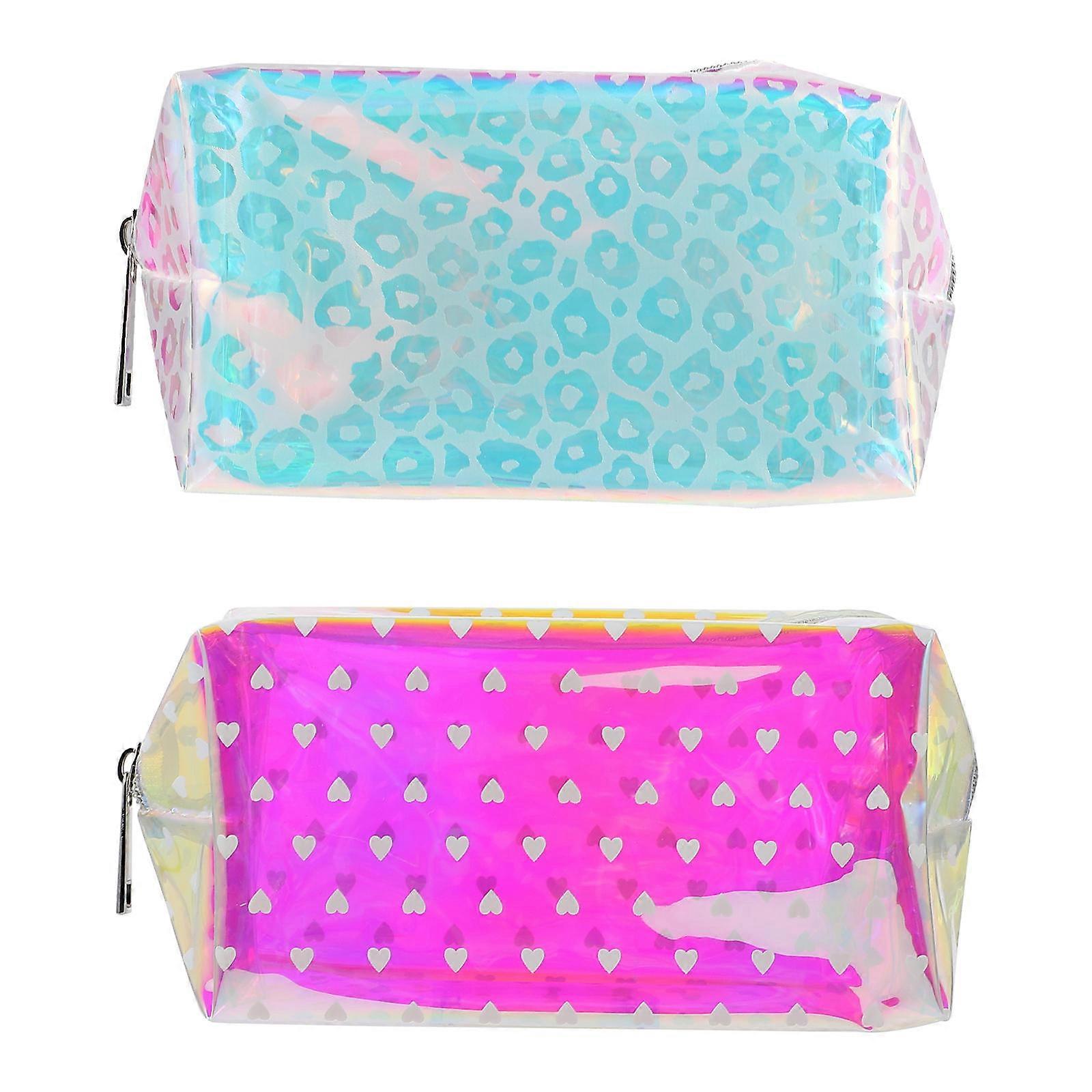 Portable Toiletry Bag Small Makeup Pouch for Travel Leopard Print 9.04x3.54x0.39inch Waterproof