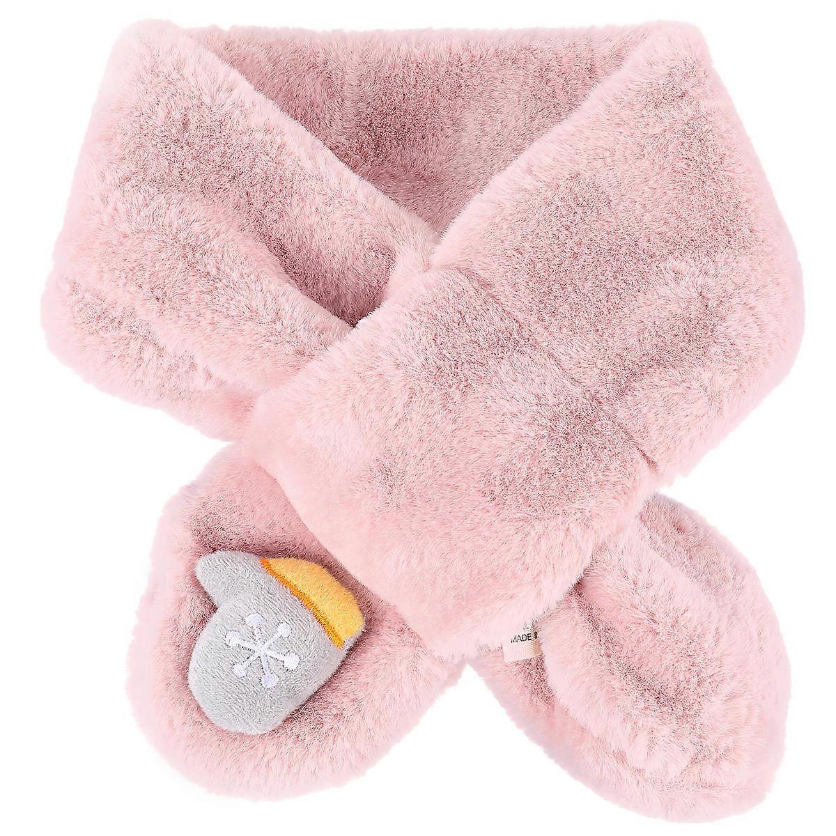 Children Plush Scarf for Winter Use 2Pcs Neck Warmer
