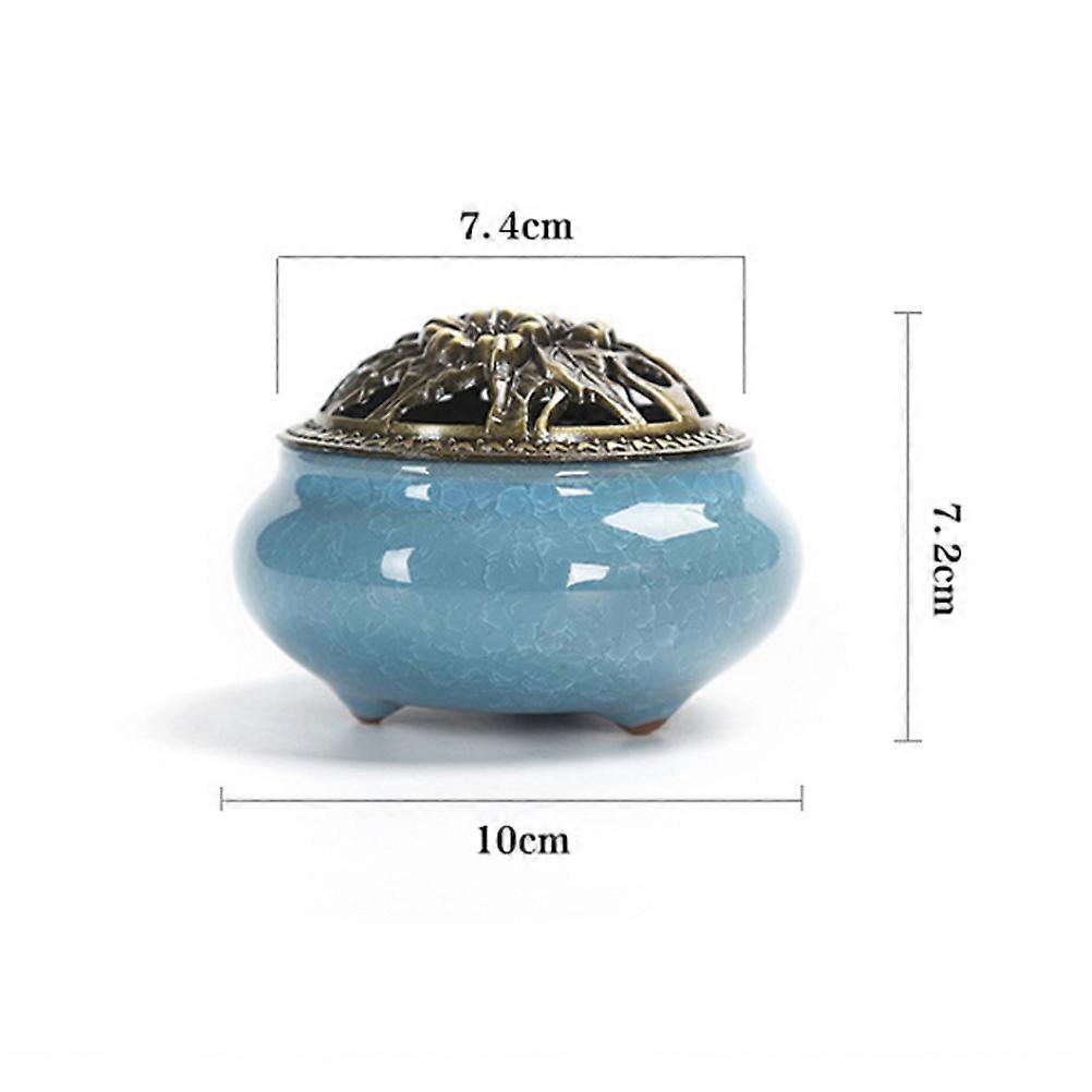 Cone Incense Burner with Ceramic Holder for Daily Use