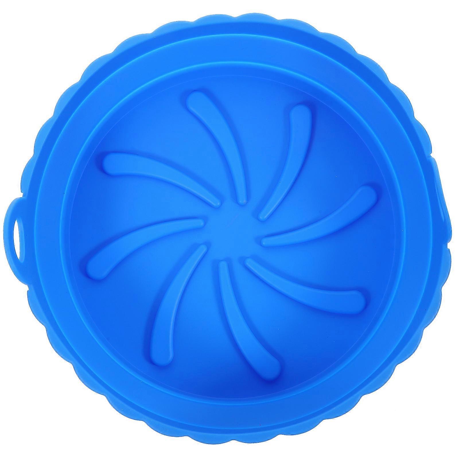 Reusable Blue Air Fryer Silicone Liner for Pot Use with 4Pcs Liners
