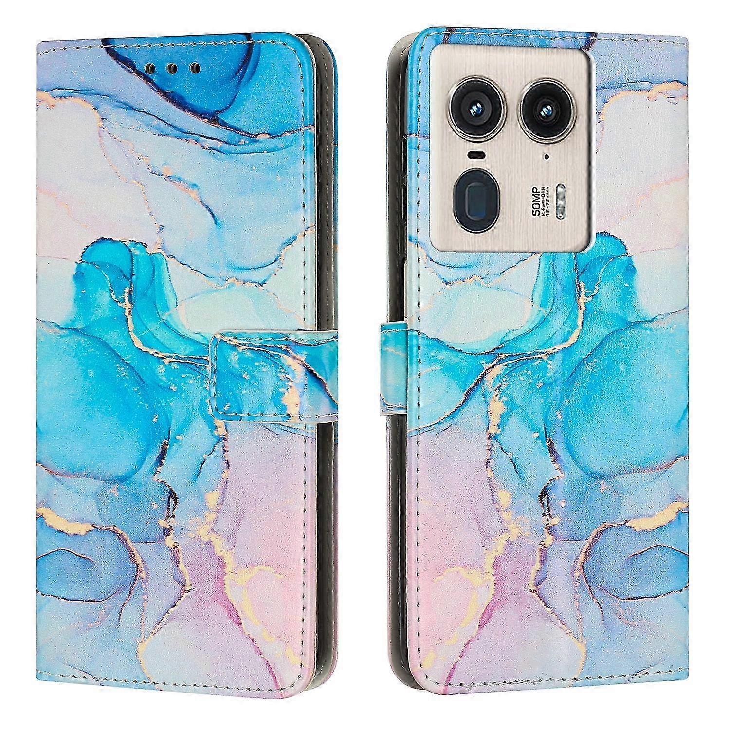 Painted Marble Pattern Leather Phone Case 2025