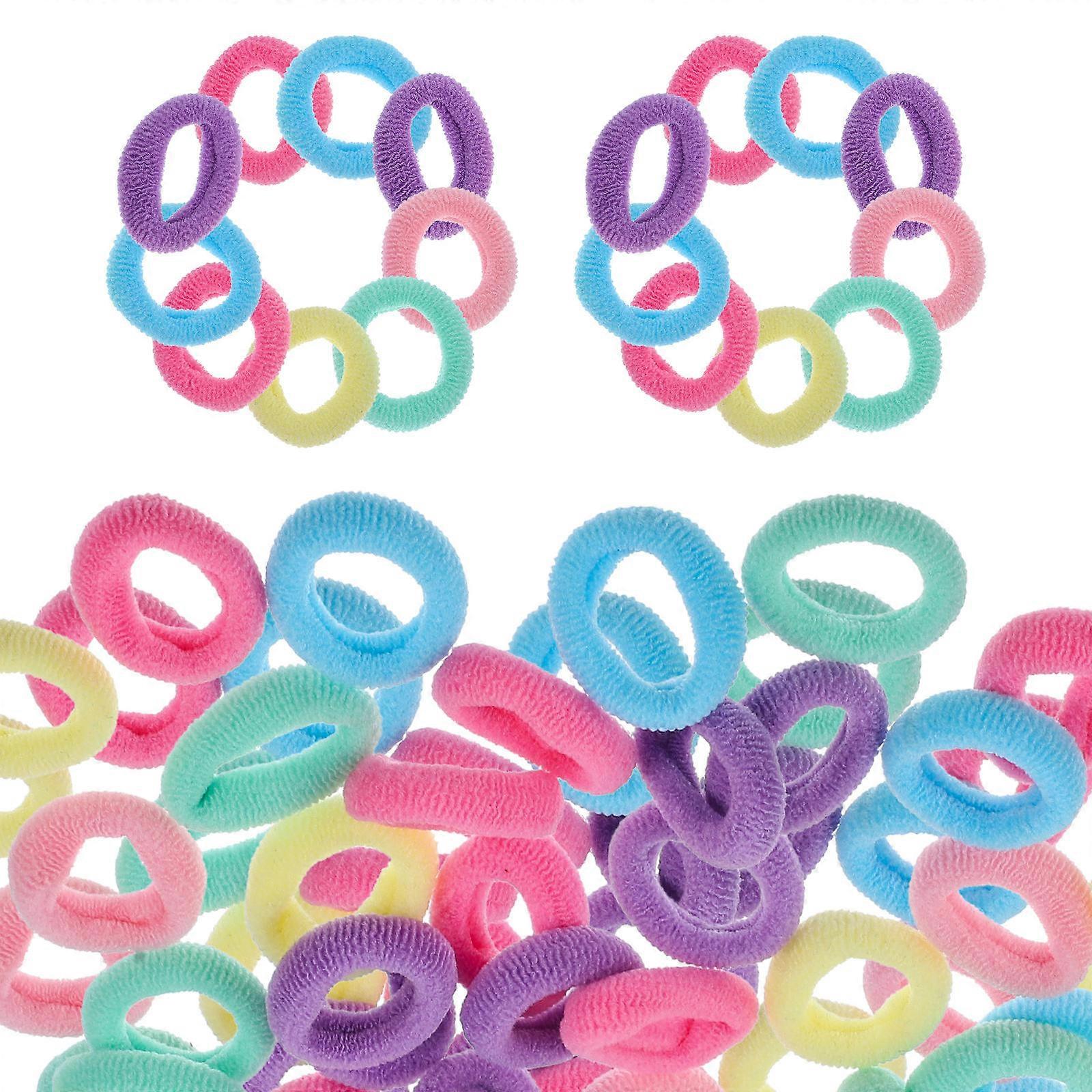 Elastic Hair Ties For Babies 400 Pcs Assorted Color Ponytail Holders Everyday Use Comfortable Hair Fixing