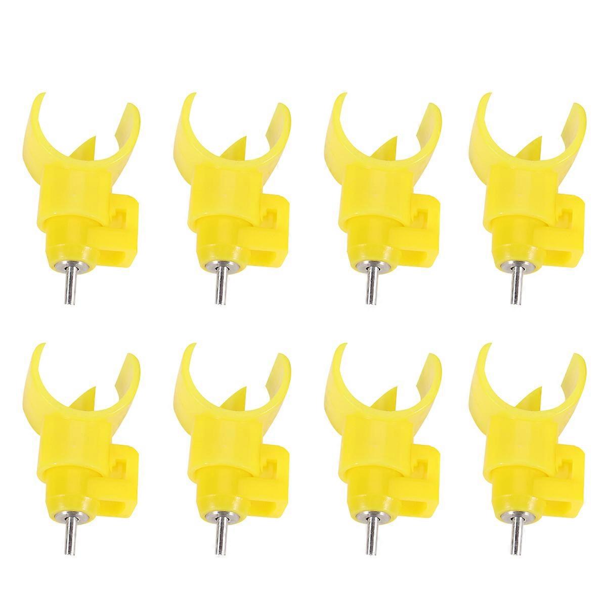 Chicken Drinkers Waterer Cups for Chicken 20Pcs Yellow 360 Degree Style