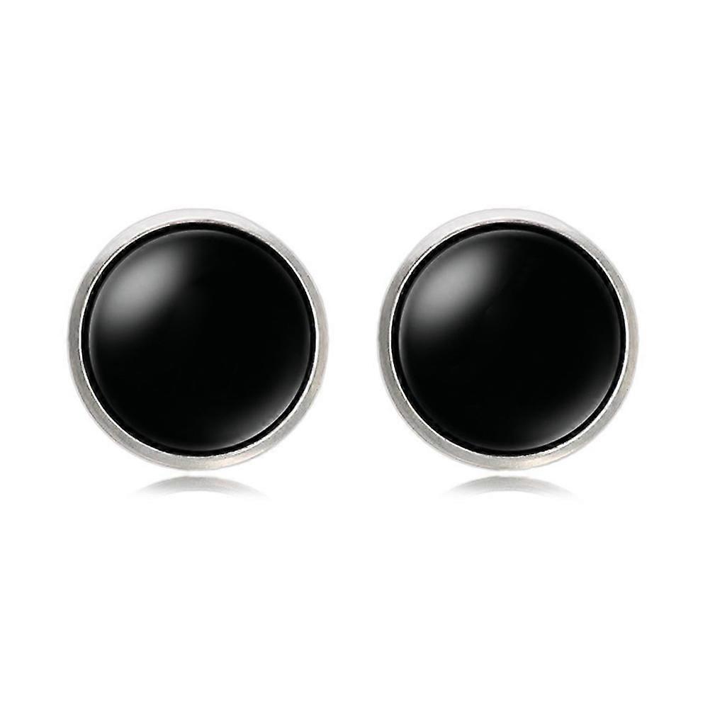 Men's Sleeve Decoration Button With L Letter Pattern In Electroplated Round Design For Every Day Wear 1 Pair