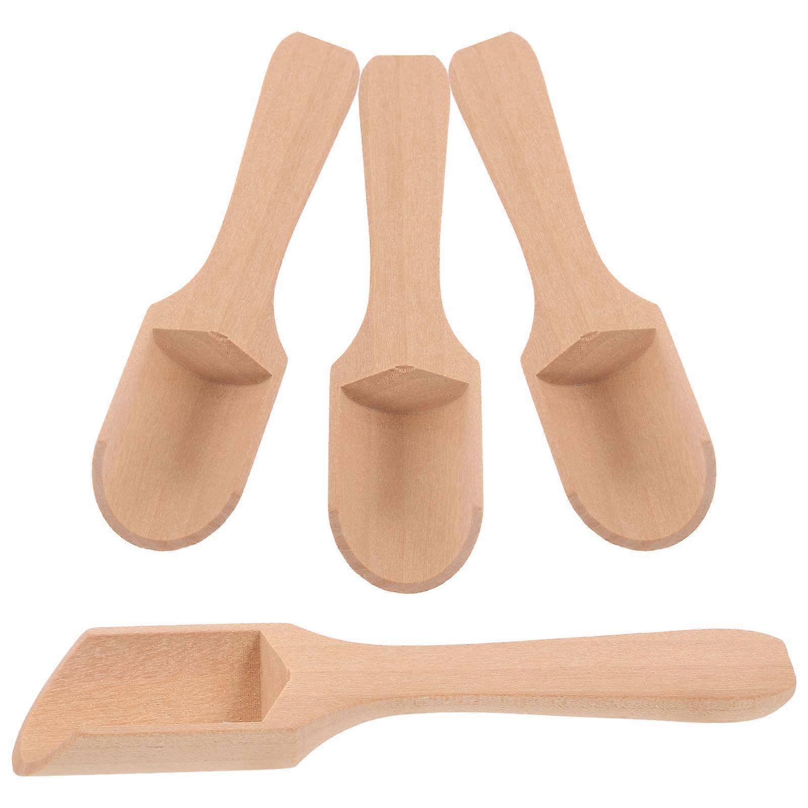 12Pcs Small Wooden Spoon for Coffee Tea Sugar Multi-Function Scoops