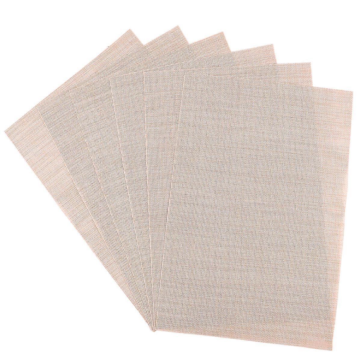 PVC Placemats Skid Resistance Function with 18Pcs Table Mats Beige Set