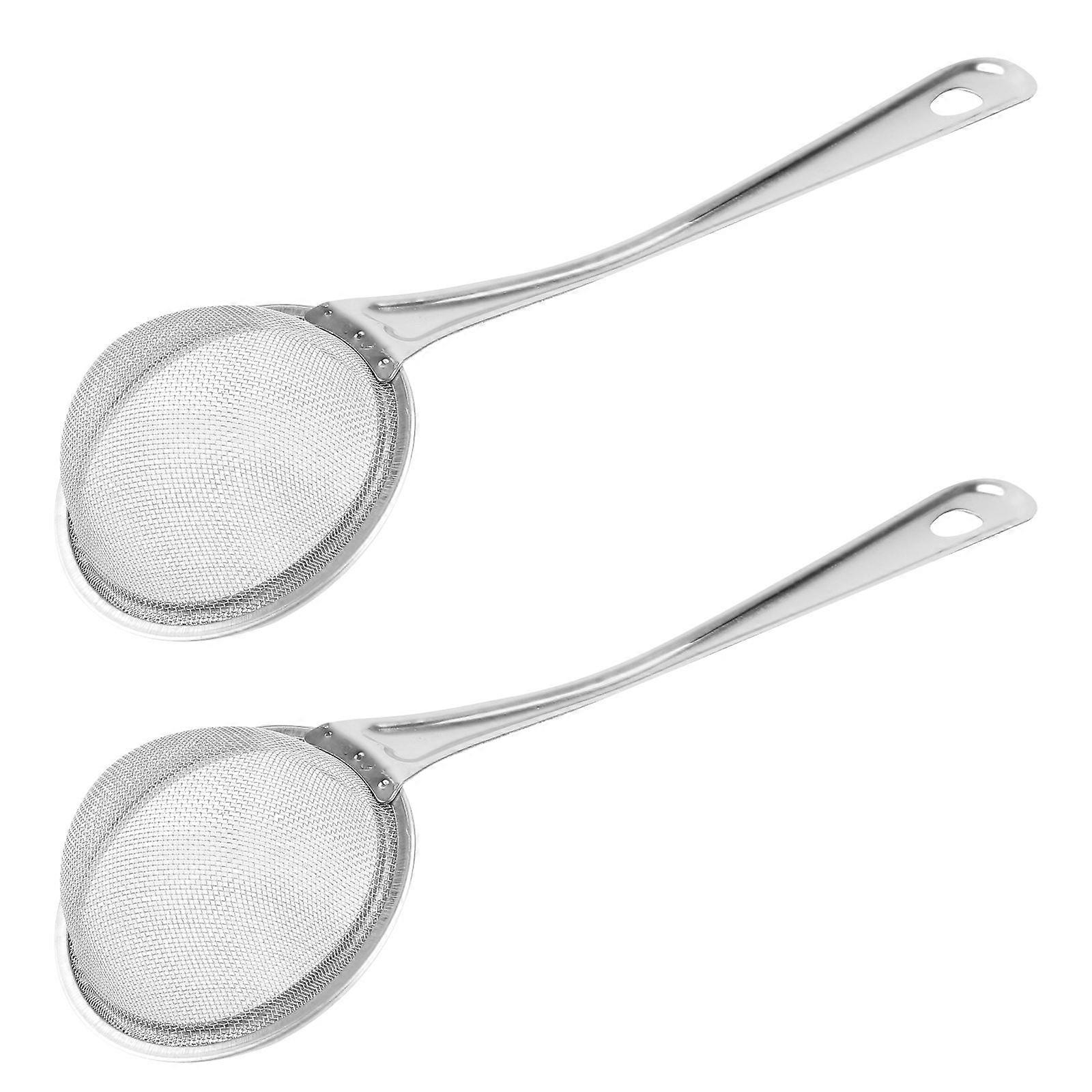 Stainless Steel Flour Sifting Strainer for Kitchen 4Pcs Silver Set