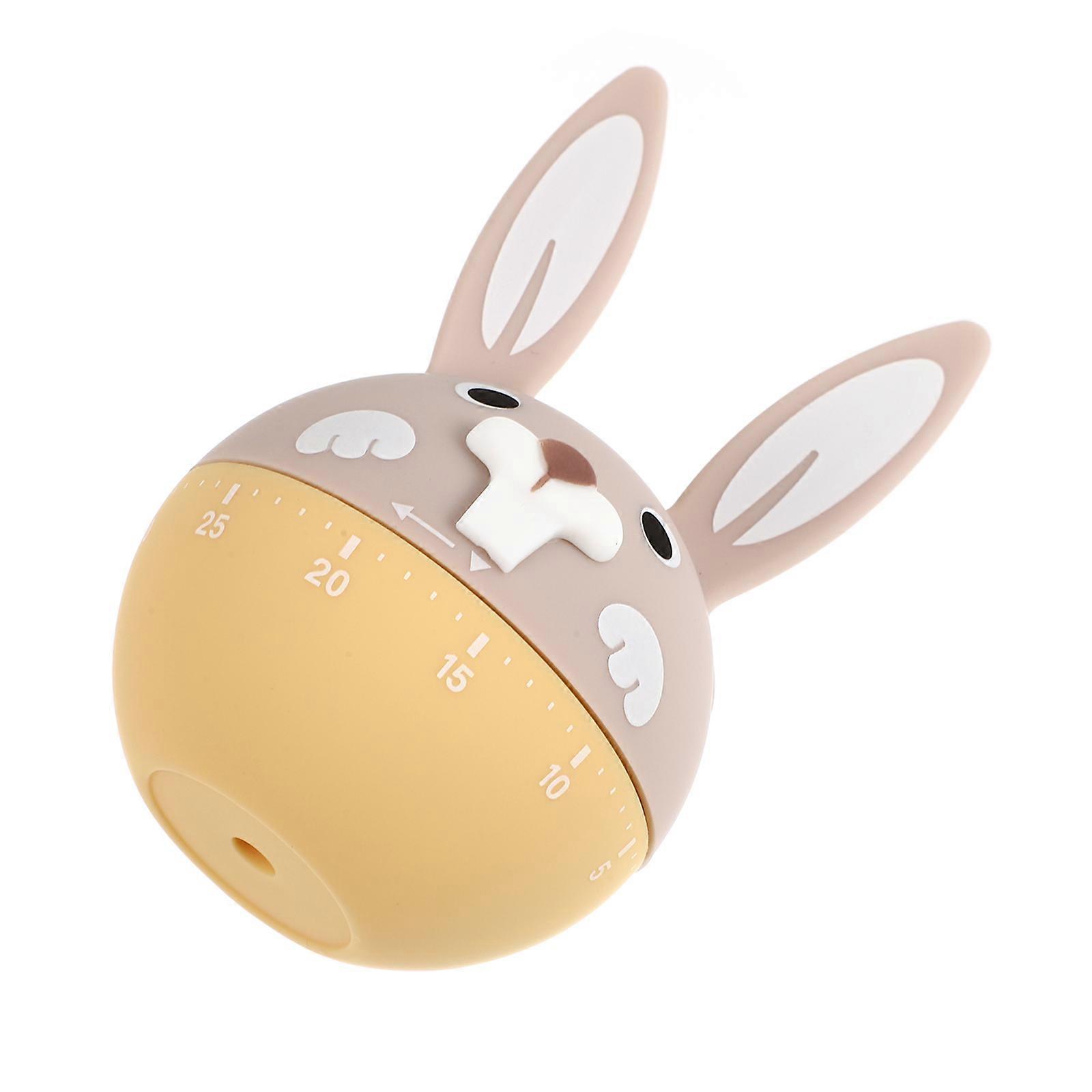 Yellow Egg Timer Cooking Timer for Kids 2Pcs Manual Time Management Tool