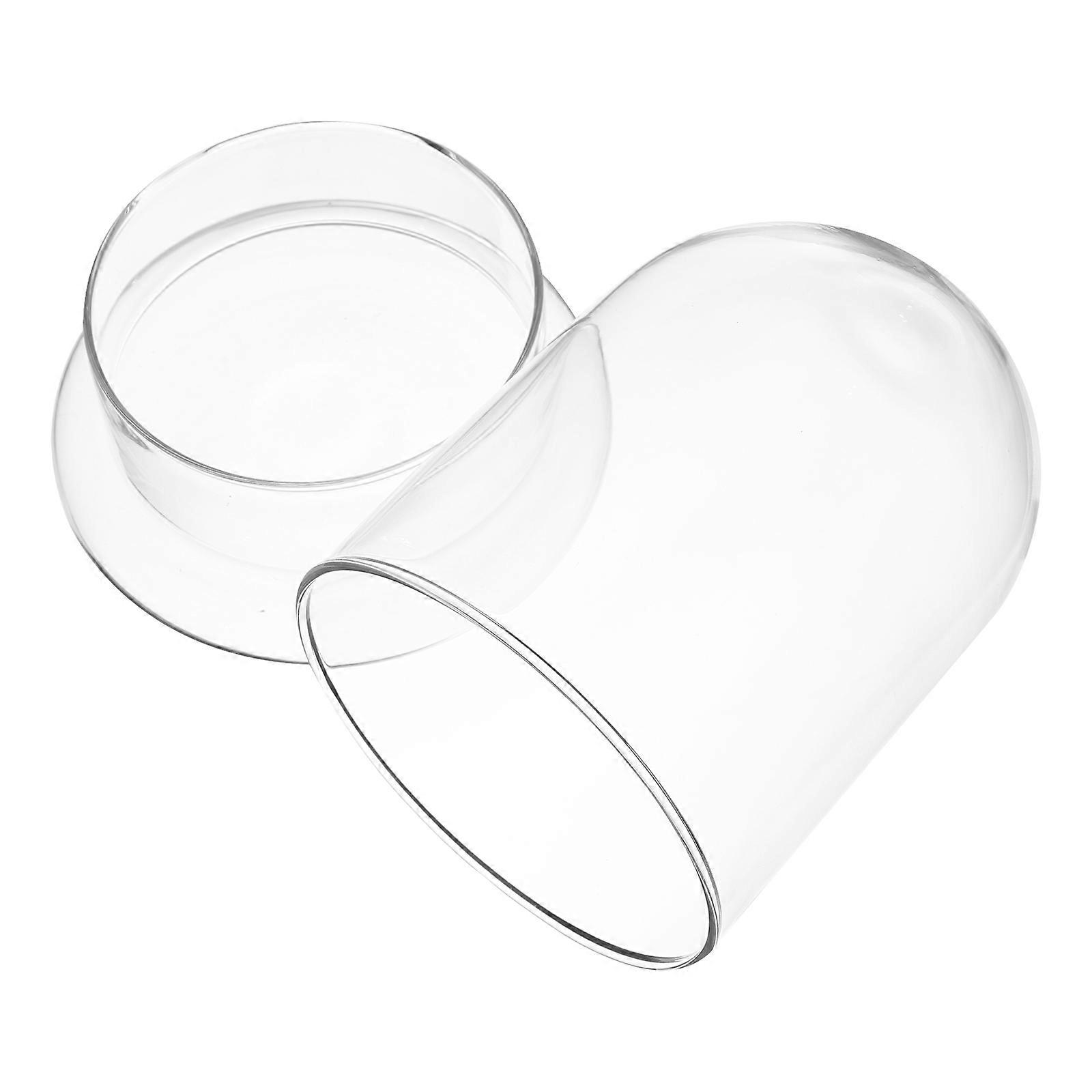 Transparent Glass Bottle for Micro Landscape Decor 5Pcs Dome with Base