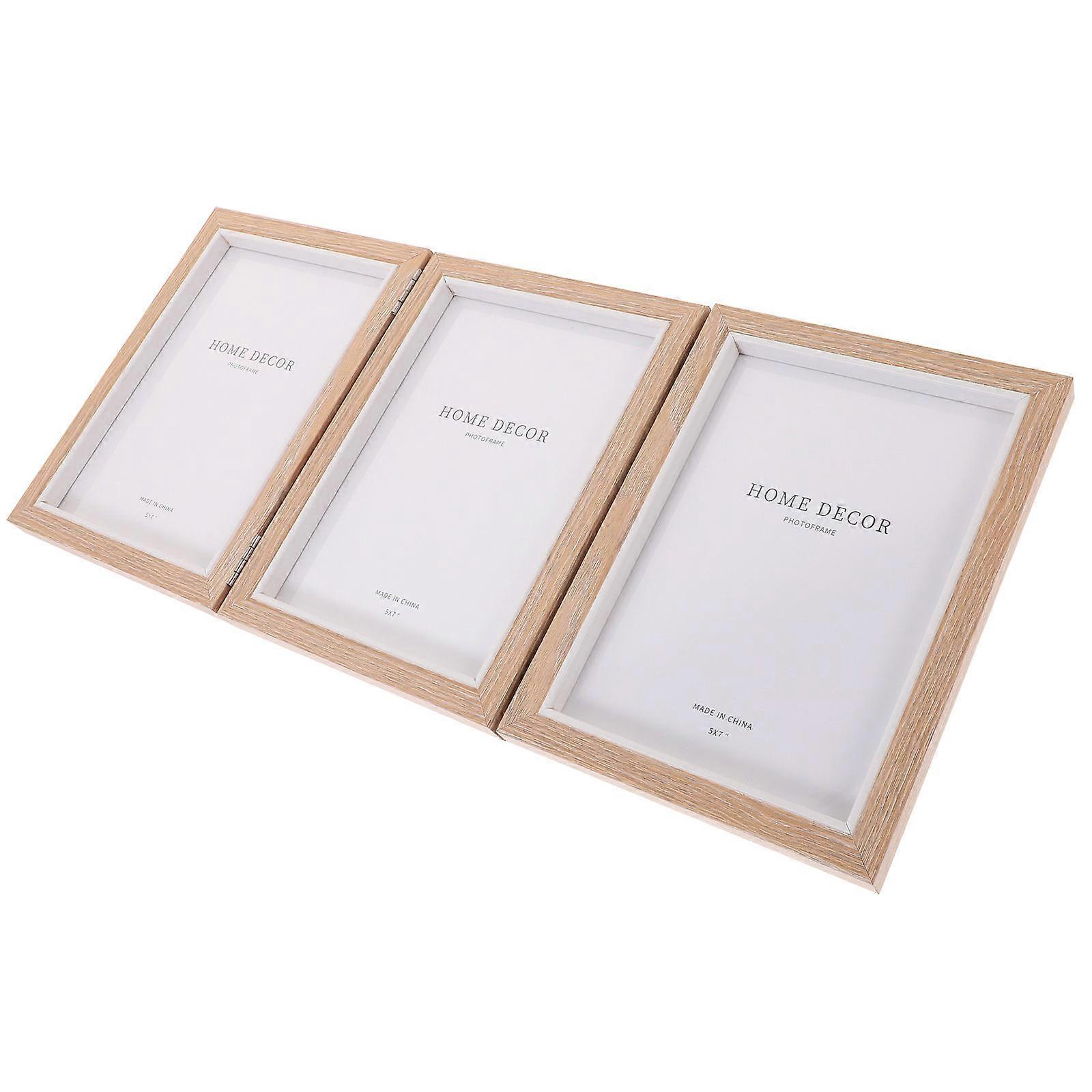 Foldable Picture Frame For Home Decoration Features Rustic Style 30X17.8cm Perfect For Photo Display 2Pcs