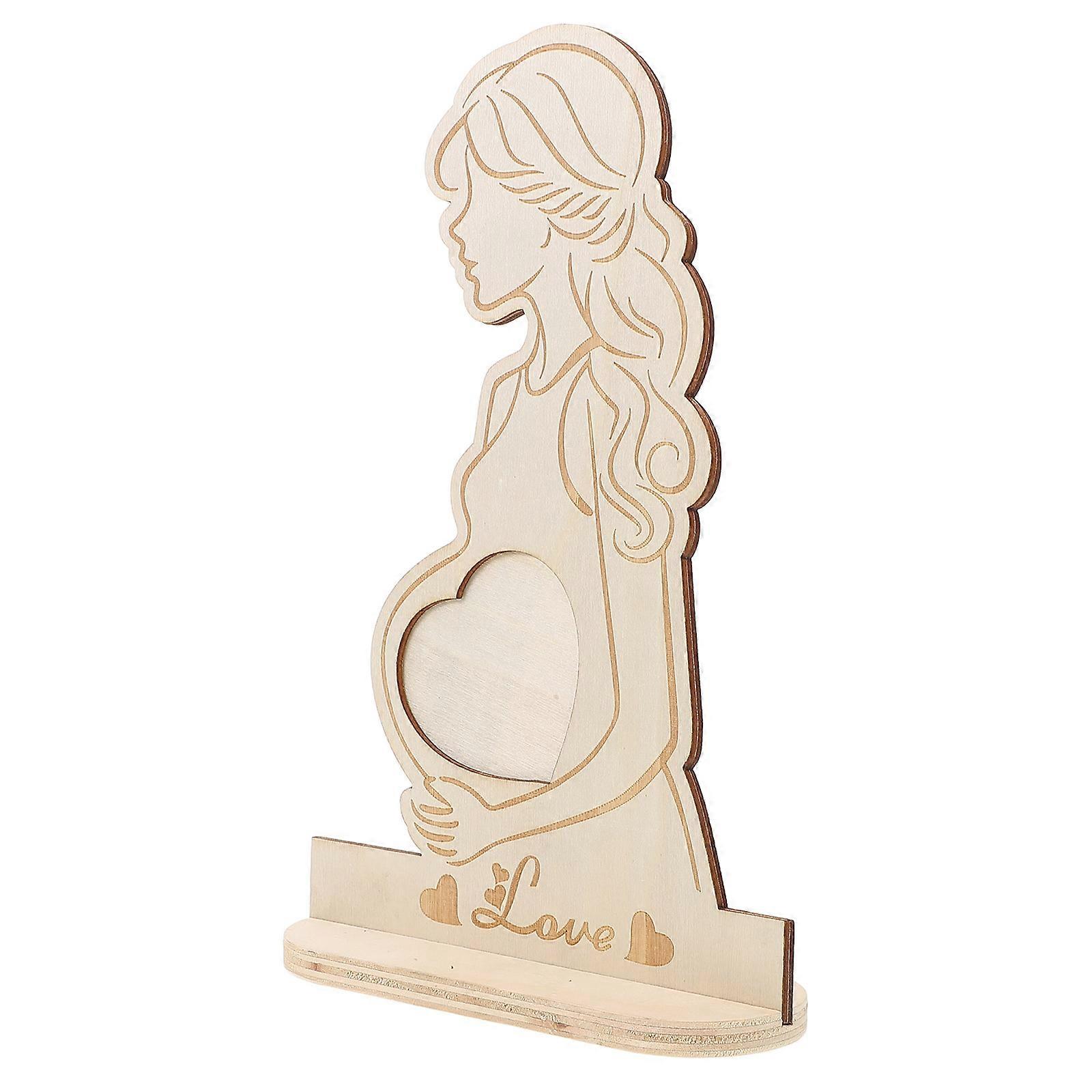 Baby Sonogram Photo Frame Wooden for Remembrance 4Pcs Baby Photo Display