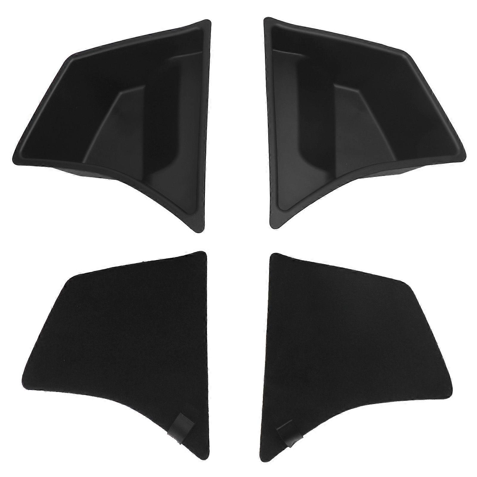 2PCS Trunk Side Storage Bin Expand Storage Space Trunk Organizer Box Replacement for Tesla Model 3 Highland 2024 With Cover