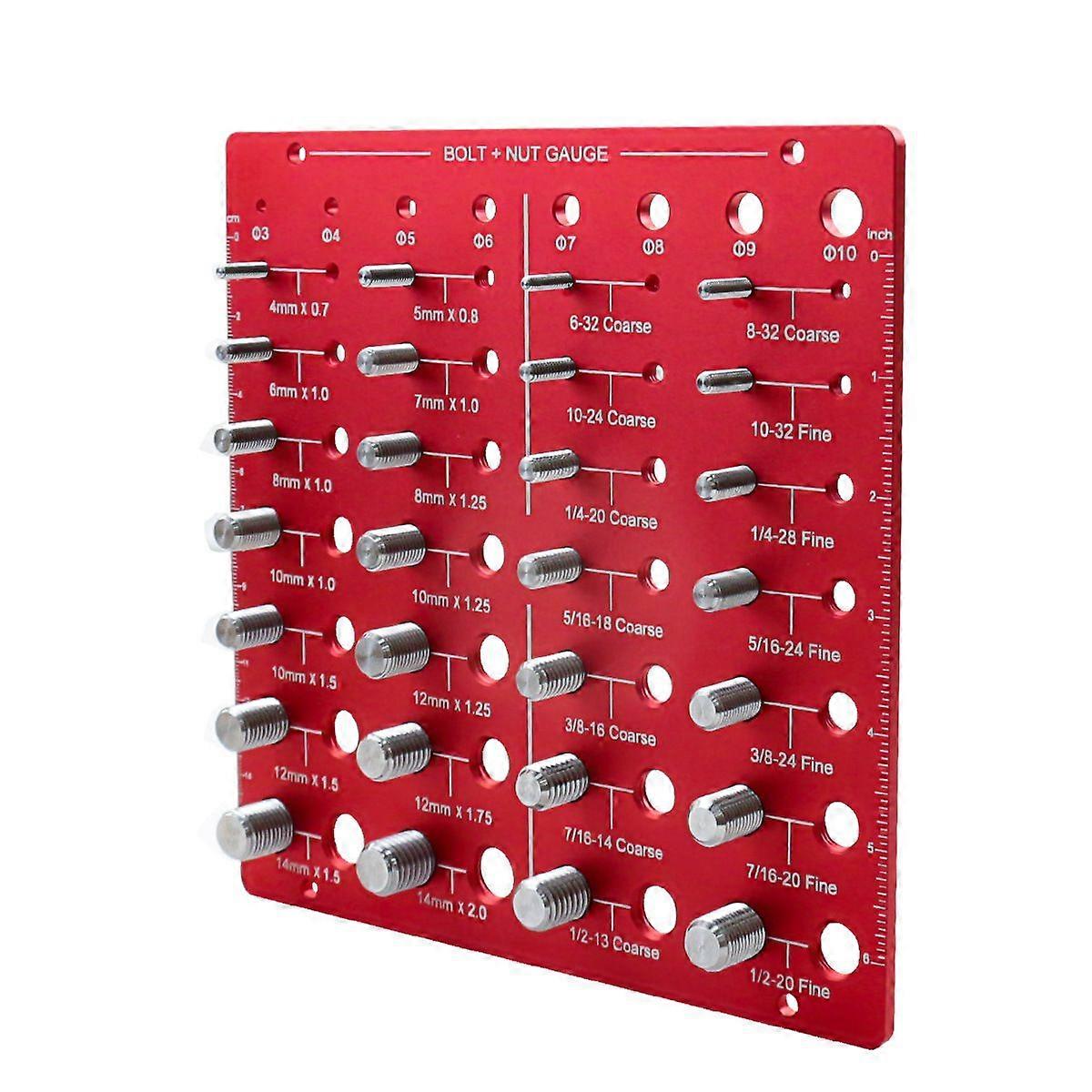 Thread Tester - 28 Nuts - Thread Size Checker - ID Gauge - Bolts - Nut