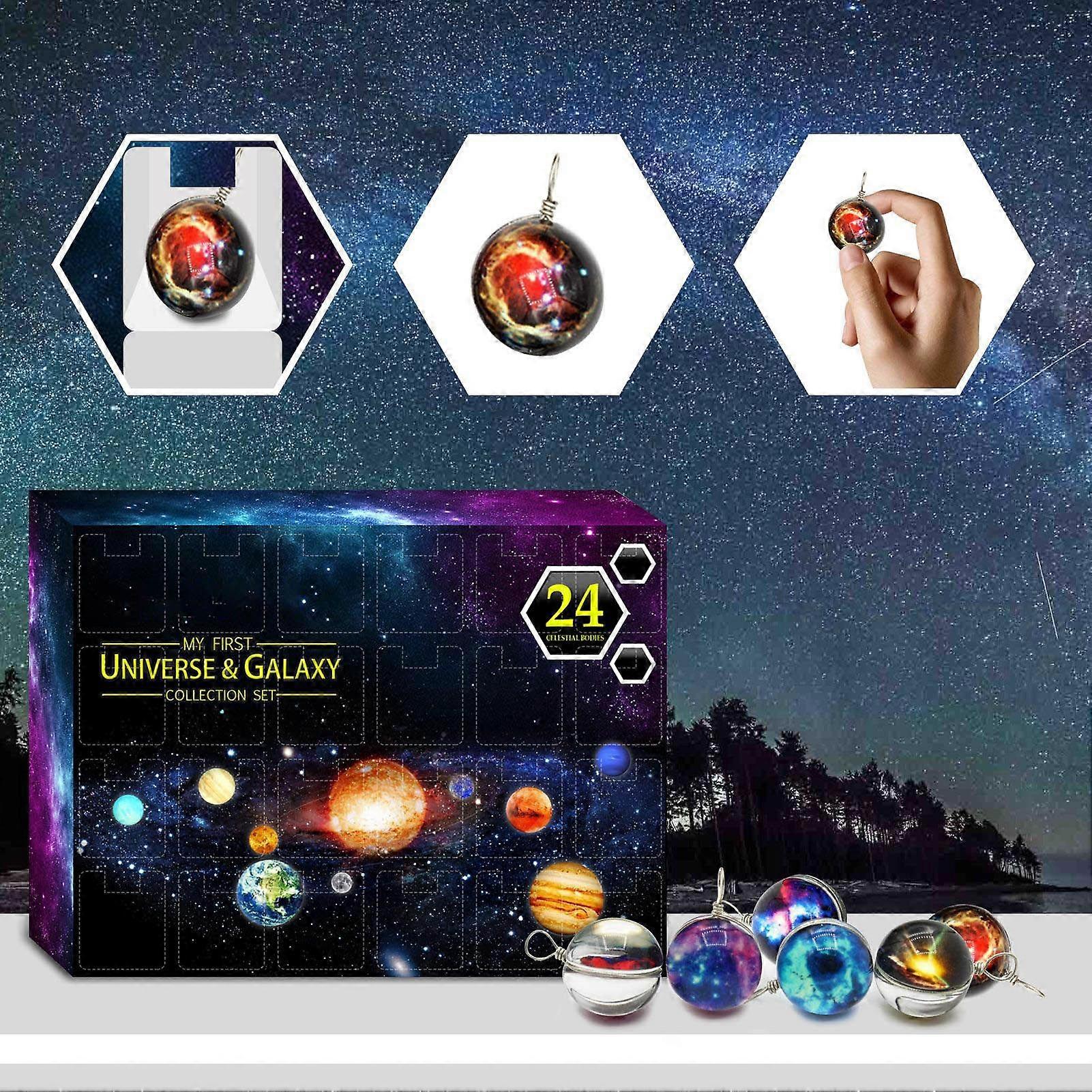Universe Galaxy Advent Calendar 24 Days Christmas Advent Calendar Space Planet Collections Gift Box for Kids