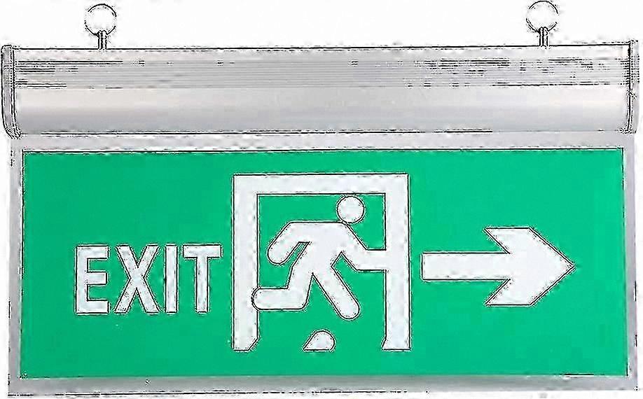 High-Brightness LED Exit Sign, 110-220V, Durable and Reliable for Emergency Use