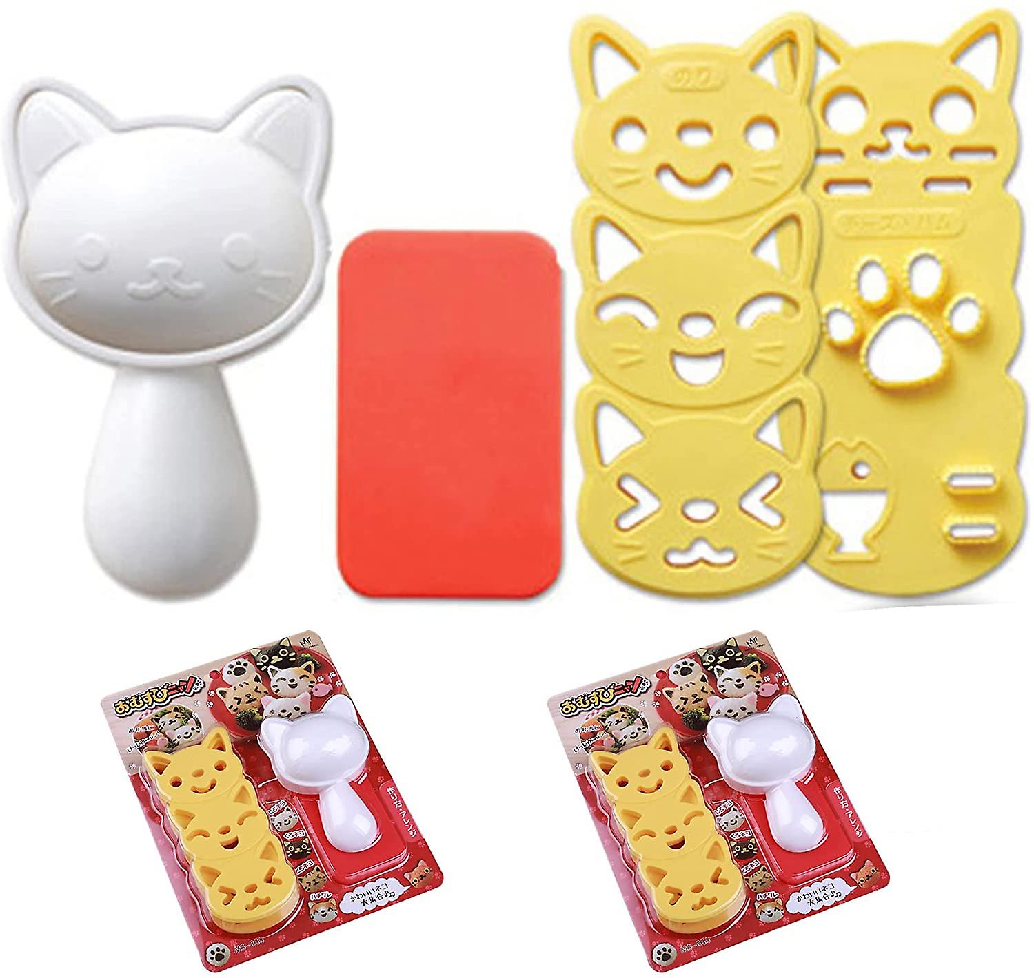 Rice Ball Mold,Rice Molds Kitchen Accessories,Mold Chocolate,Sushi Tool Kit Cat Shape Baking Accesso