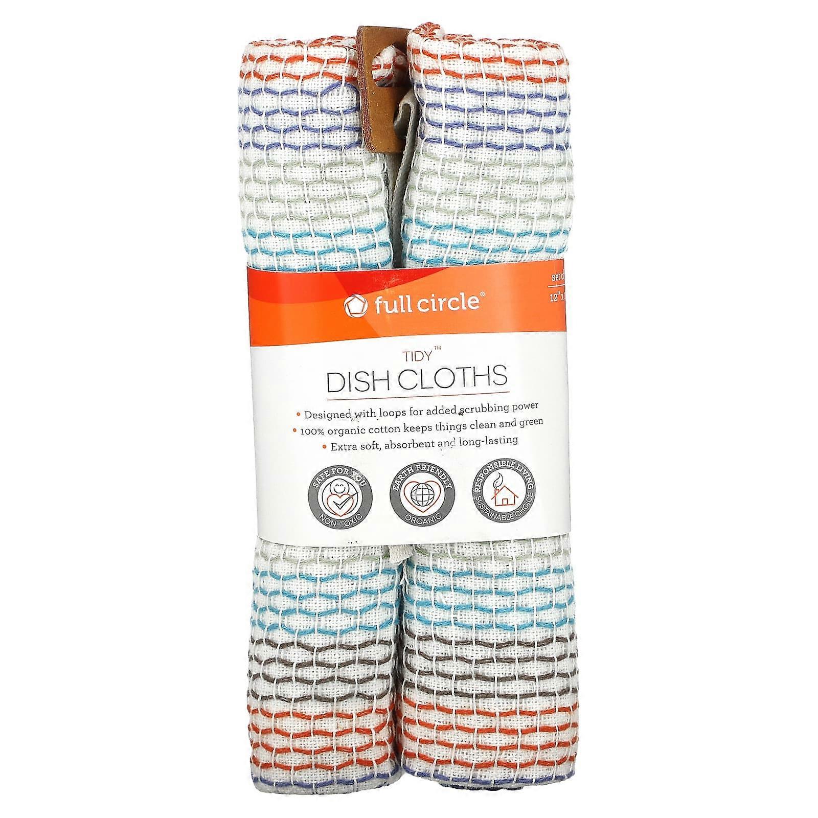 Tidy Dish Cloths, Multicolored, 3 Cloths